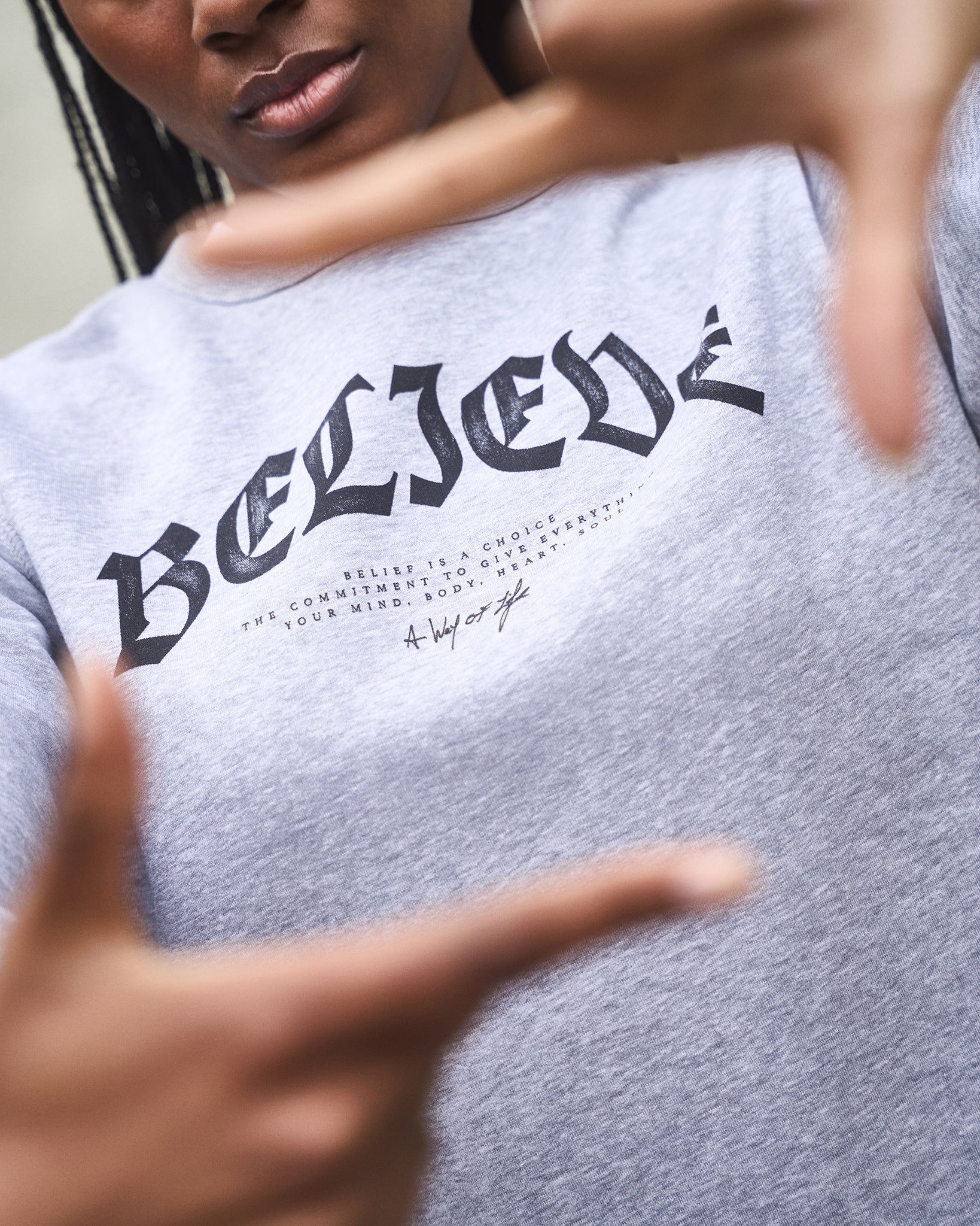Blackletter Believe Comfort Fleece Crewneck - Image 3