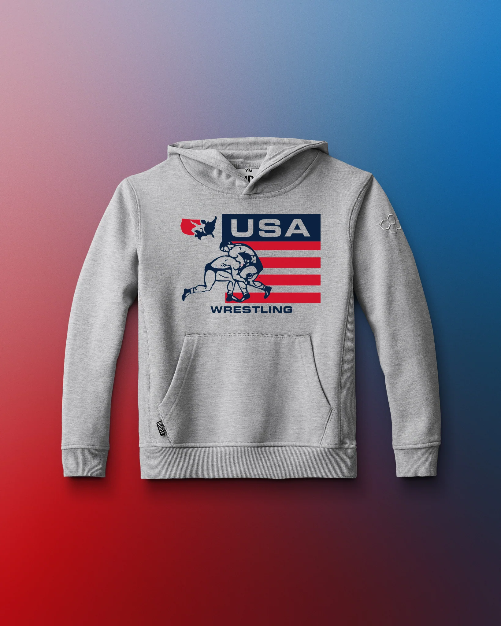 Classic USA Wrestling Titan Heavyweight Youth Hoodie - Image 3
