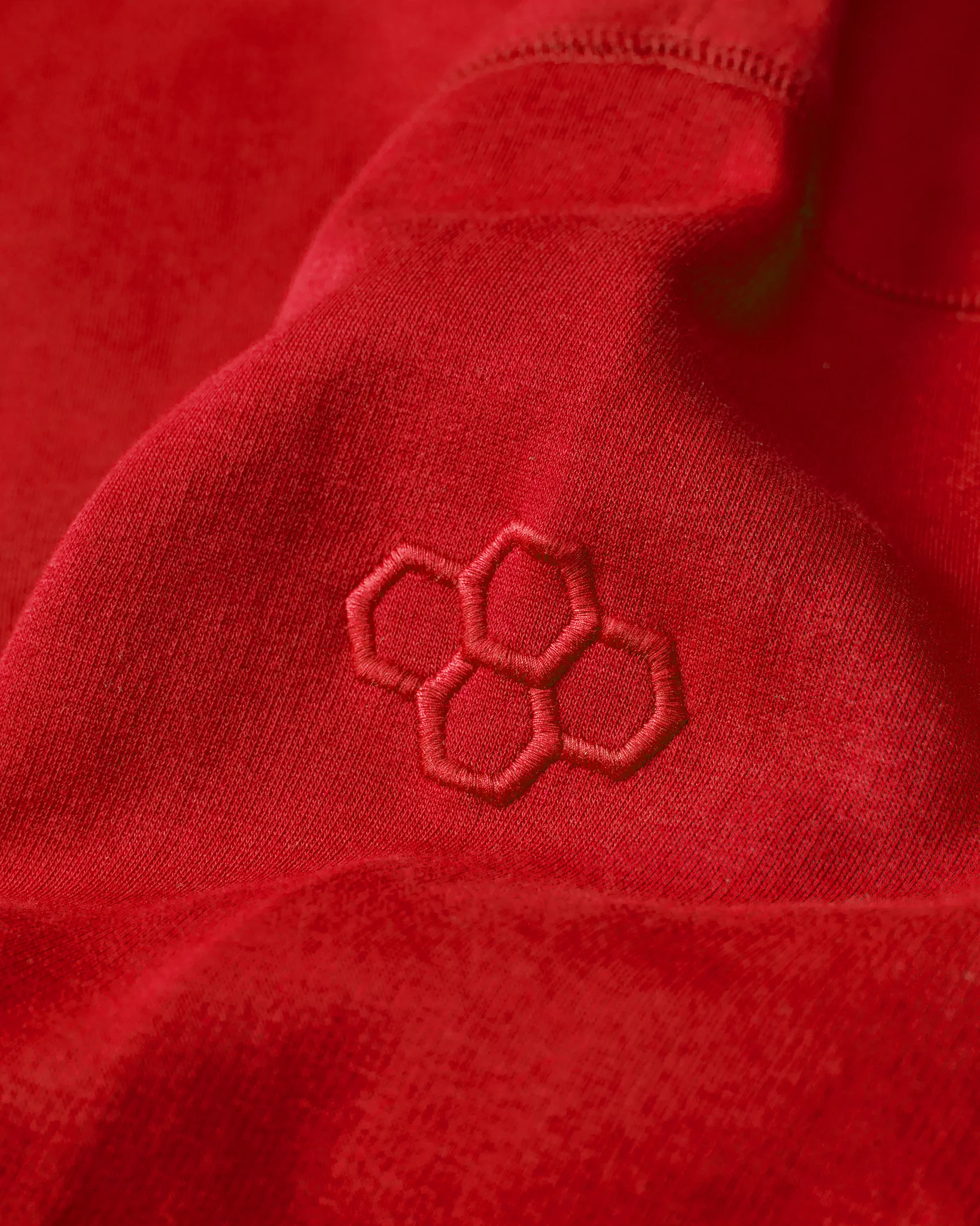 Comfort Fleece Hoodie - Red - Image 2