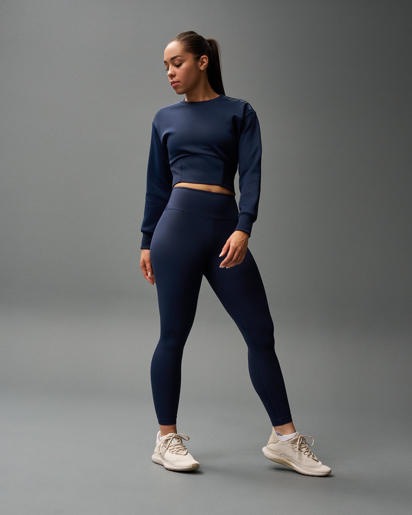COOL-FEEL Women's Fitted Crew - Navy - Image 2
