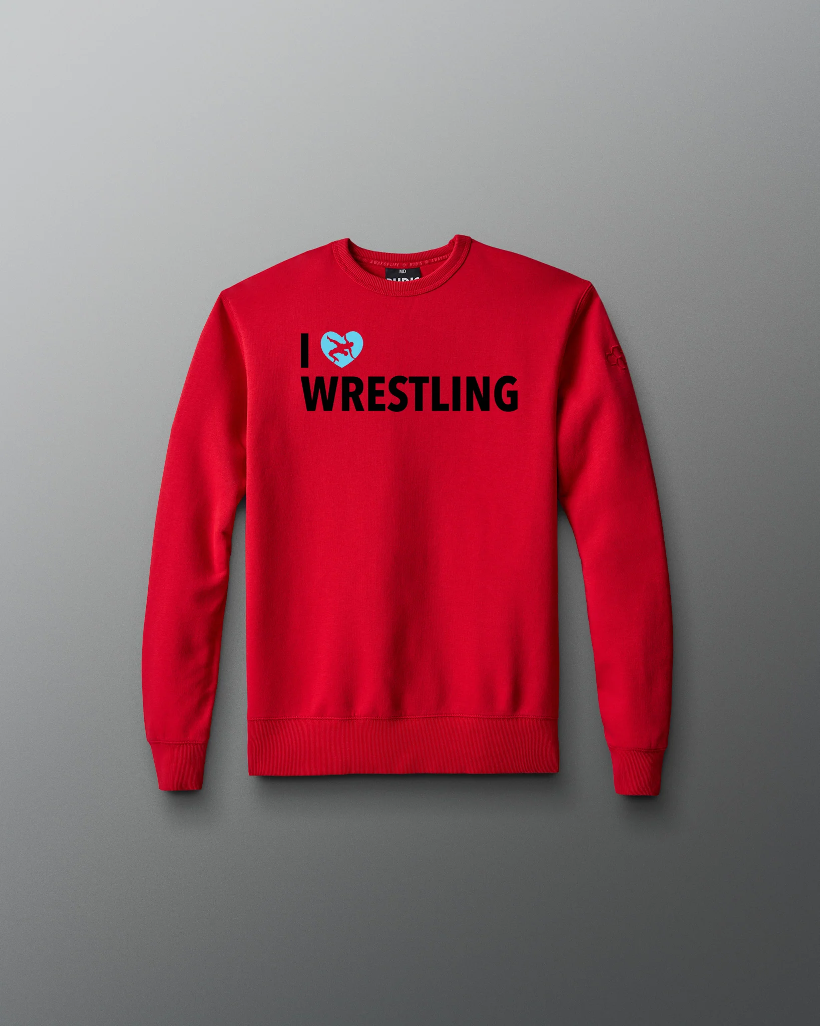 I Love Wrestling Youth Comfort Fleece Crewneck