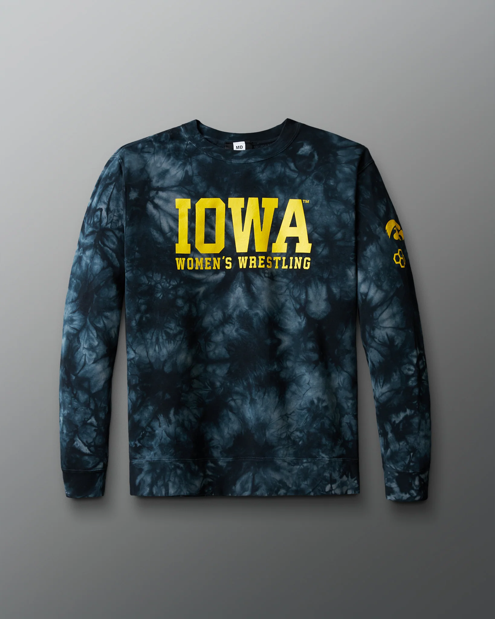 Iowa Women's Wrestling Tie-Dye Crewneck - Image 3