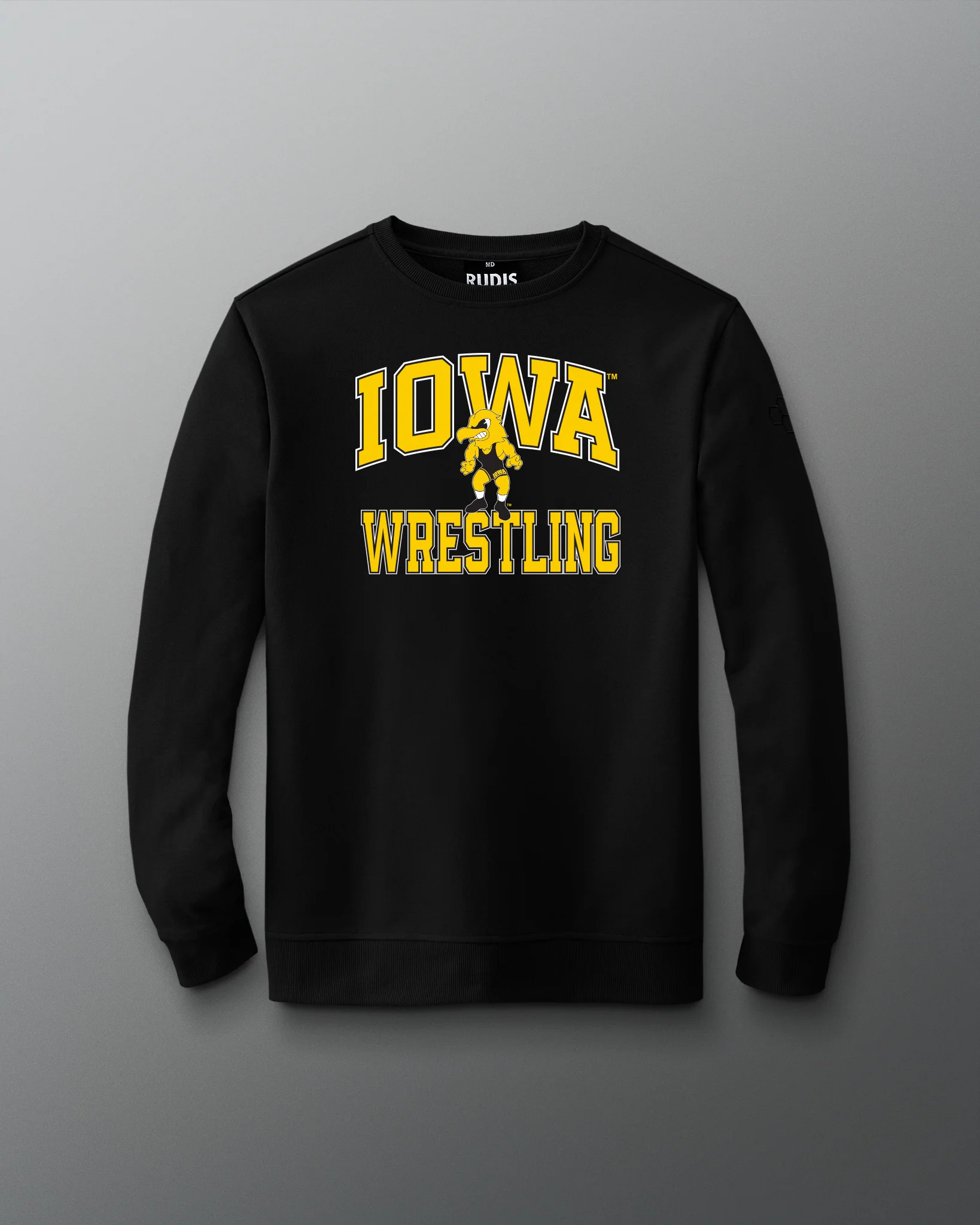 Iowa Wrestling Herky Arch Terry Crewneck