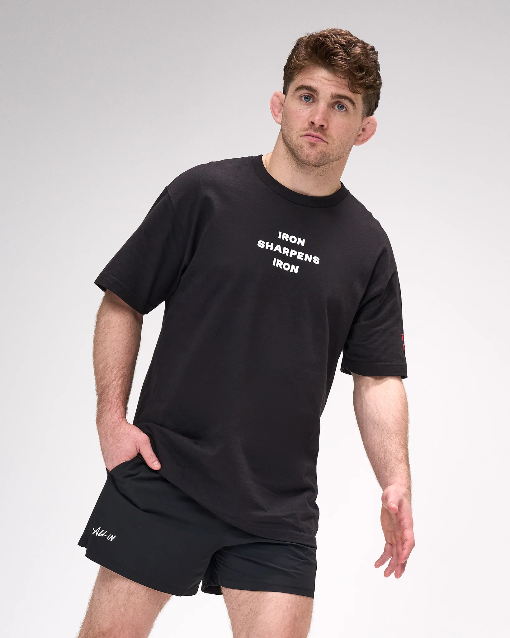 IRON SHARPENS IRON Heavyweight T-Shirt - Image 2
