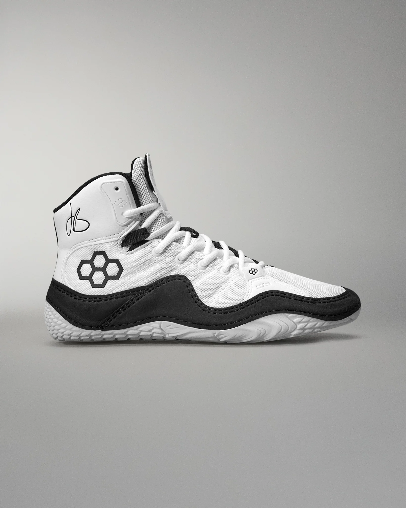 JB1 Adult Wrestling Shoes - White - Image 3