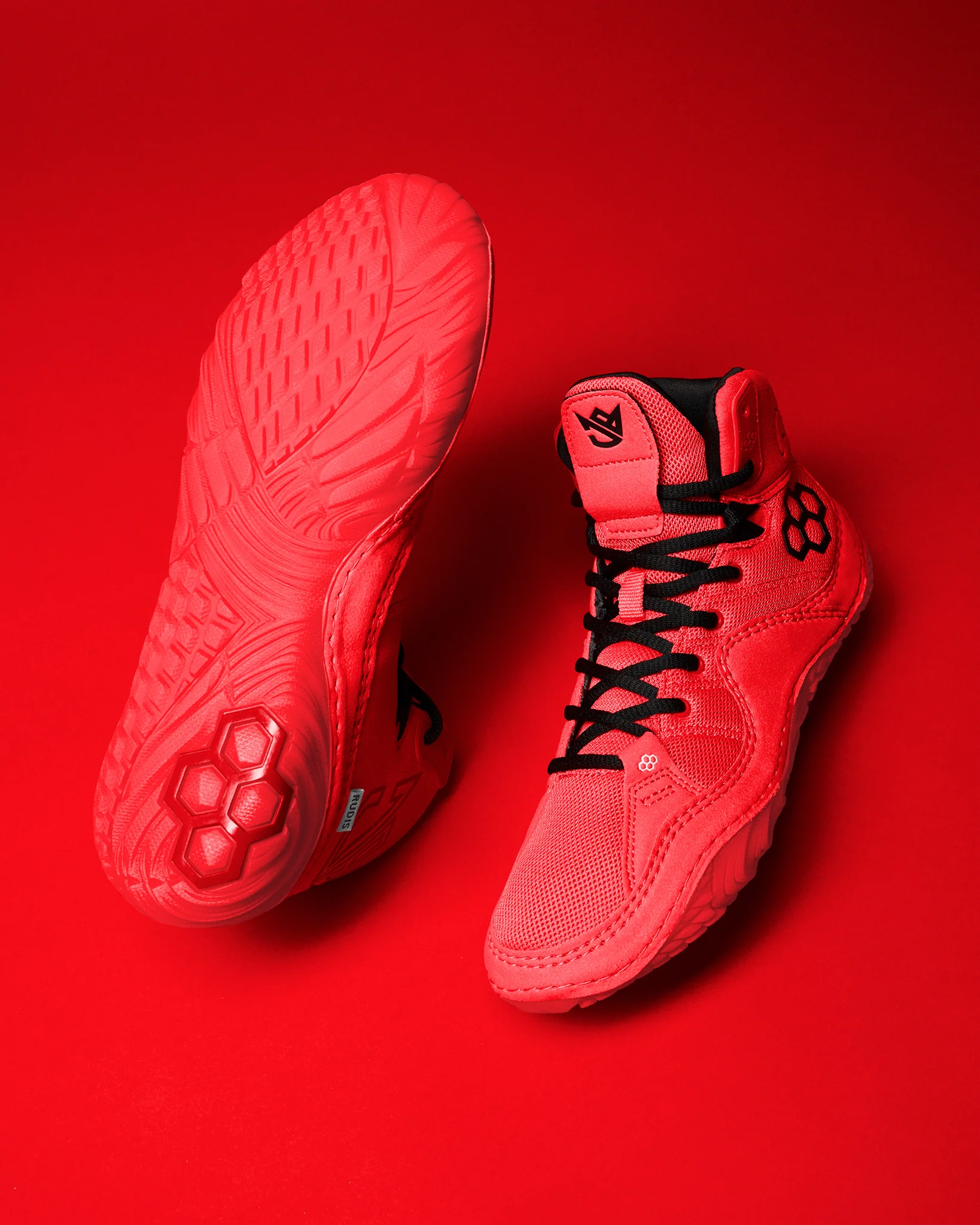JB1 Adult Wrestling Shoes - Fire Red - Image 2