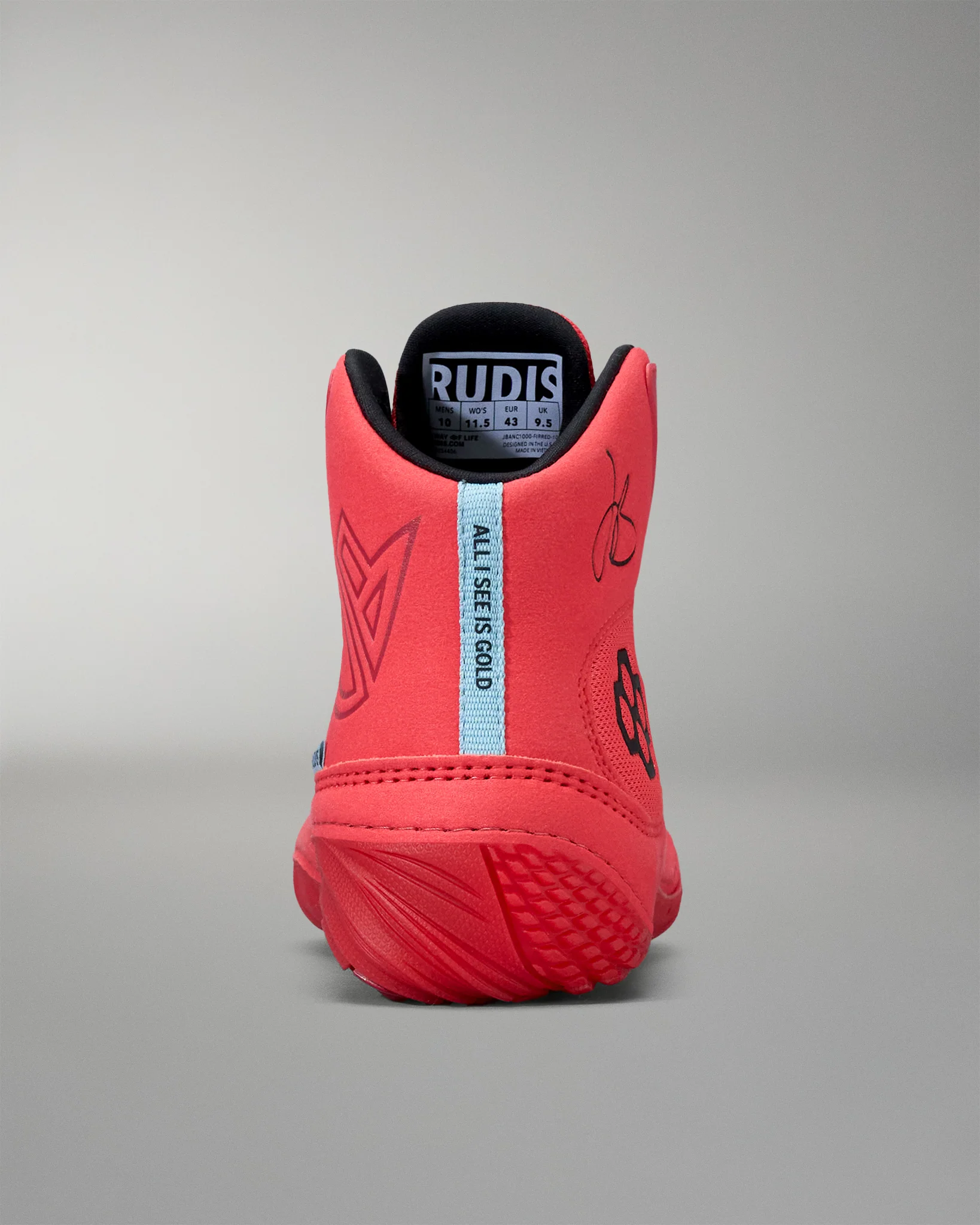 JB1 Adult Wrestling Shoes - Fire Red - Image 7