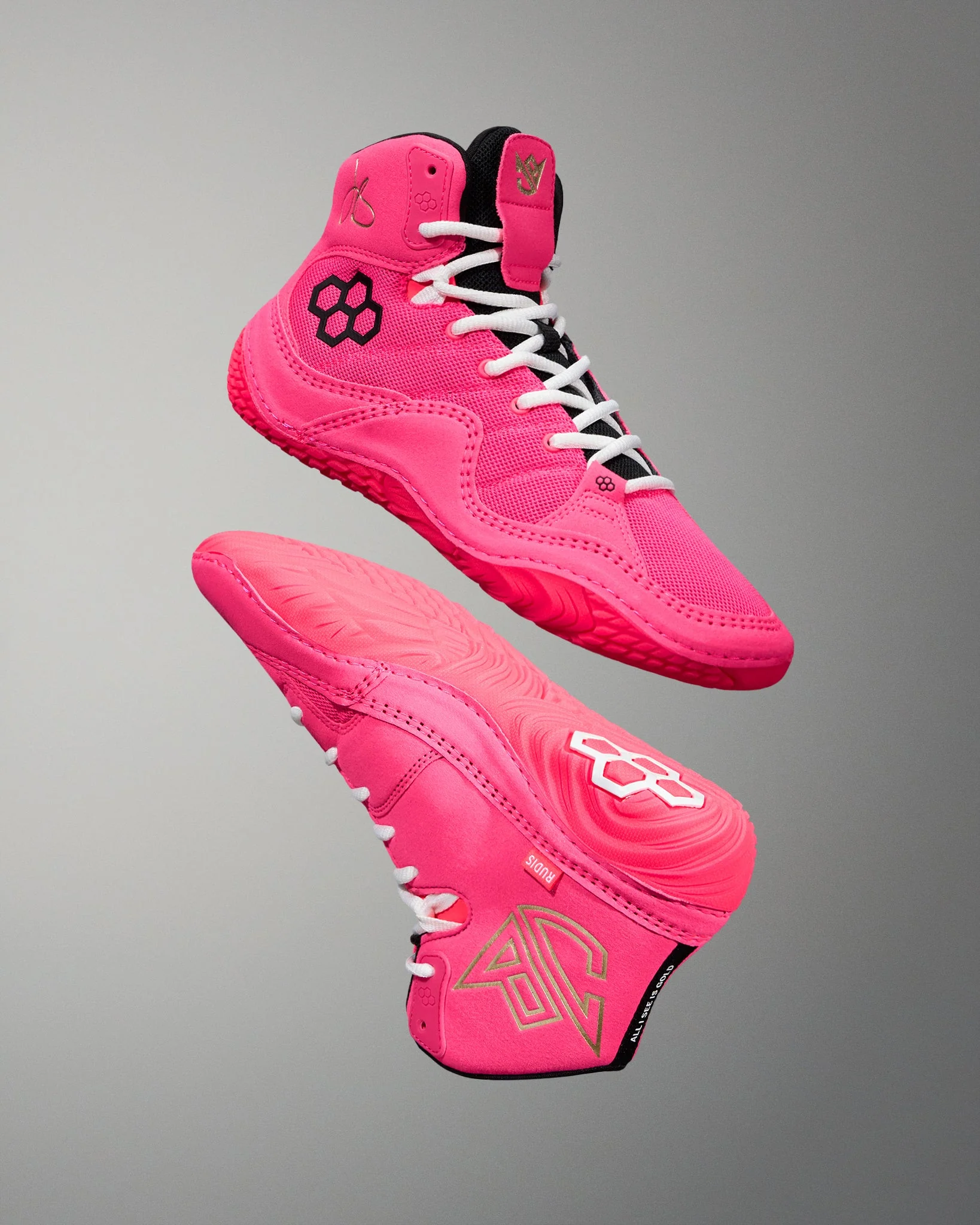 JB1 Adult Wrestling Shoes - Flamingo Pink