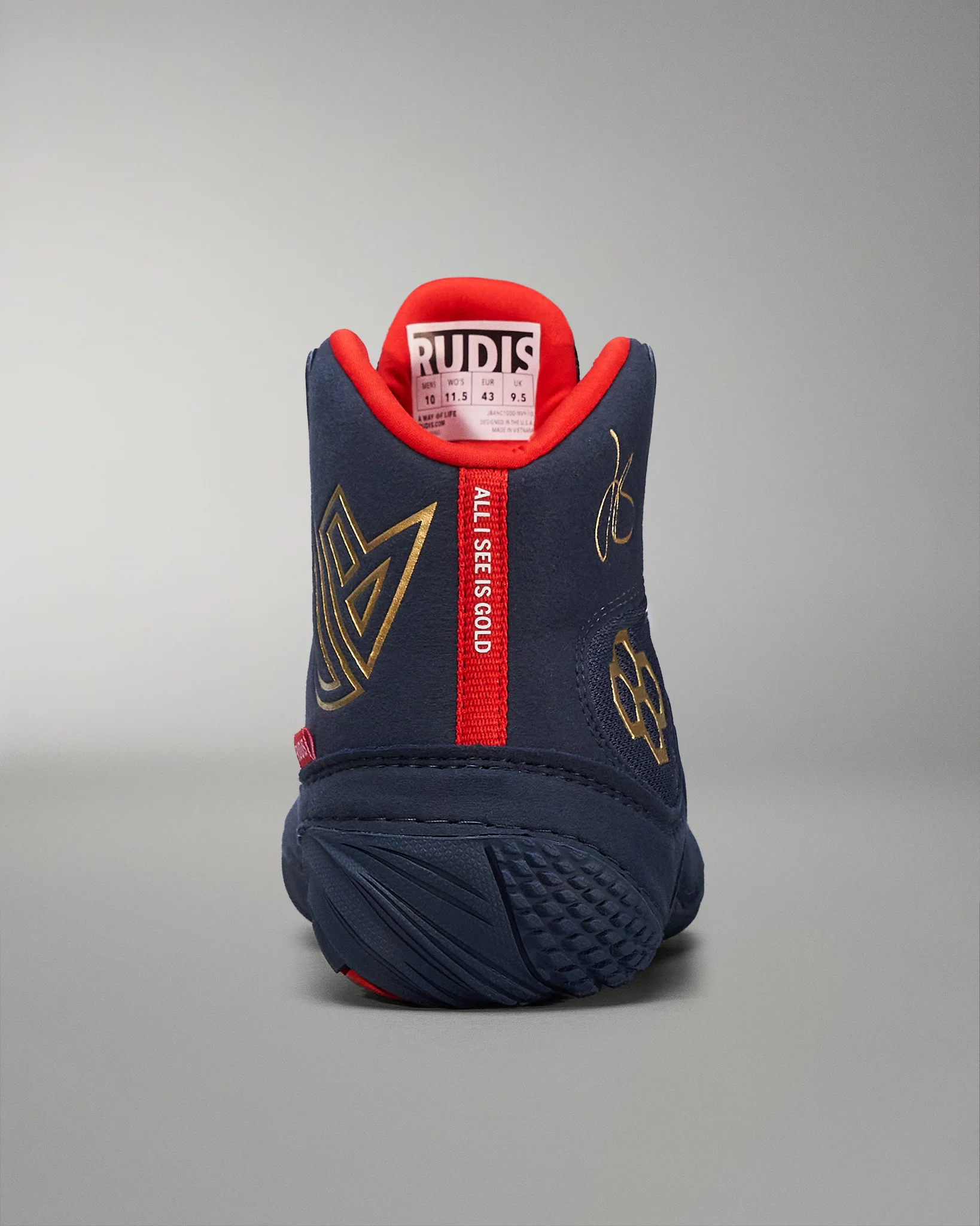 JB1 Adult Wrestling Shoes - Navy - Image 5