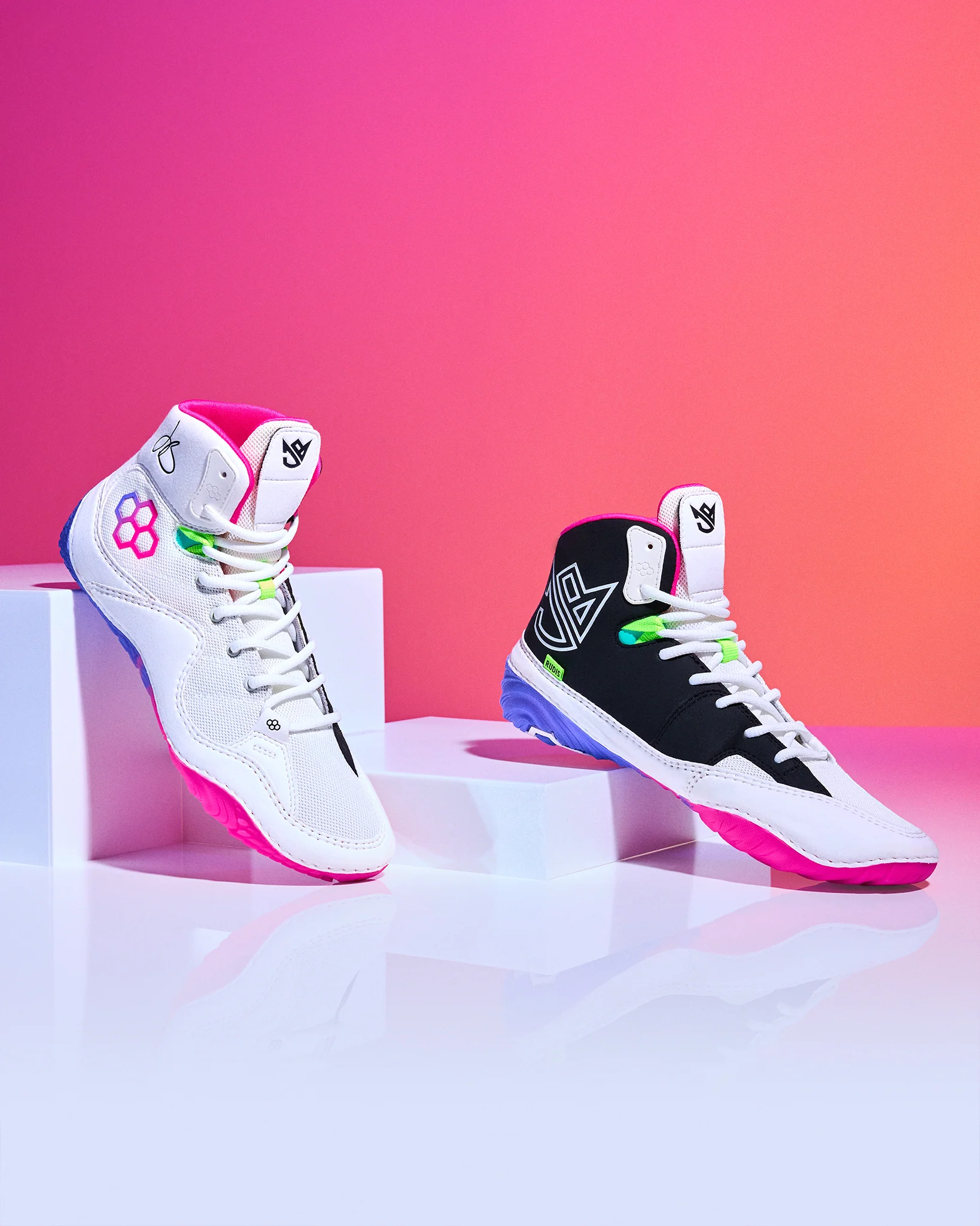 JB1 Adult Wrestling Shoes - Neon Surge