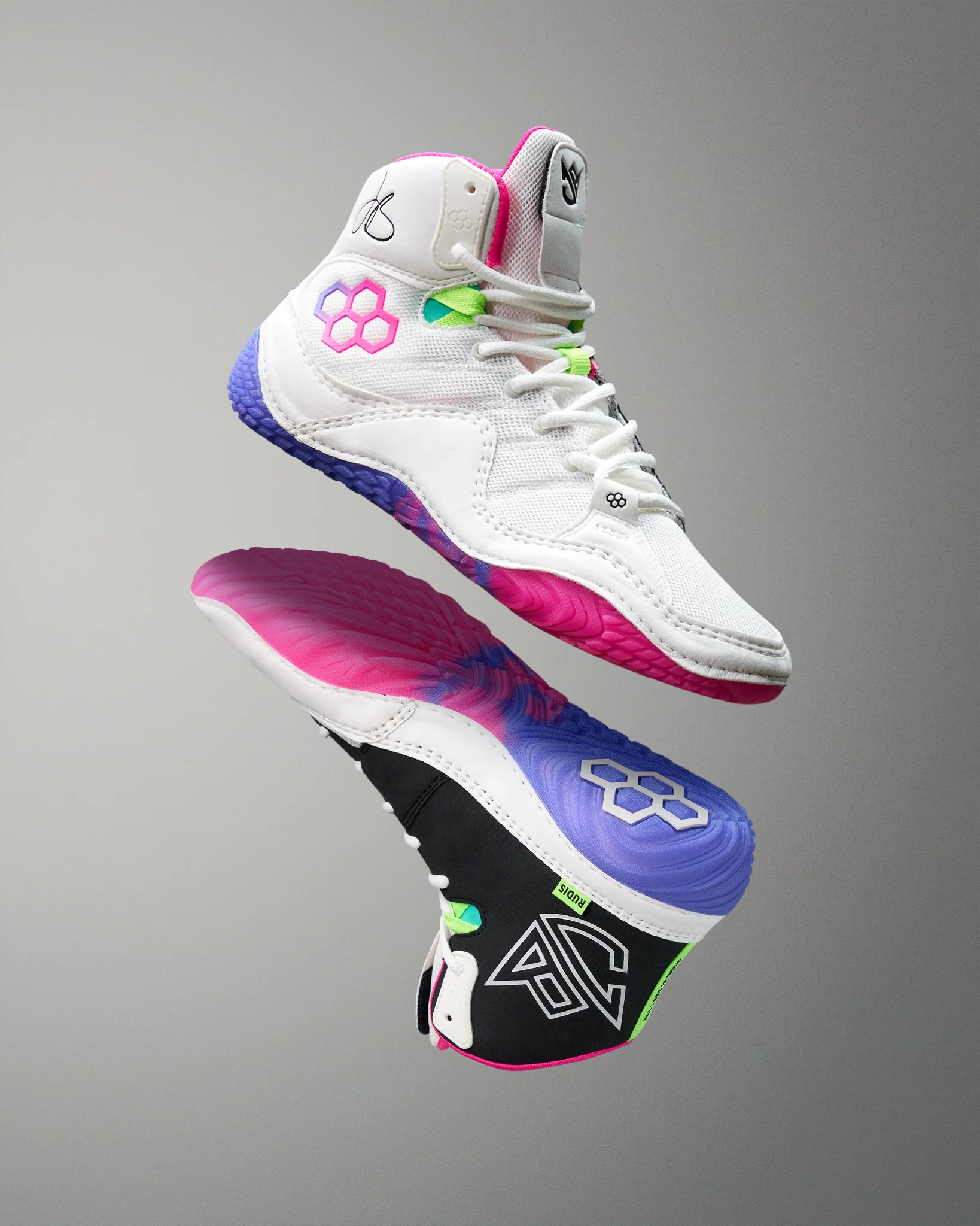 JB1 Adult Wrestling Shoes - Neon Surge - Image 2