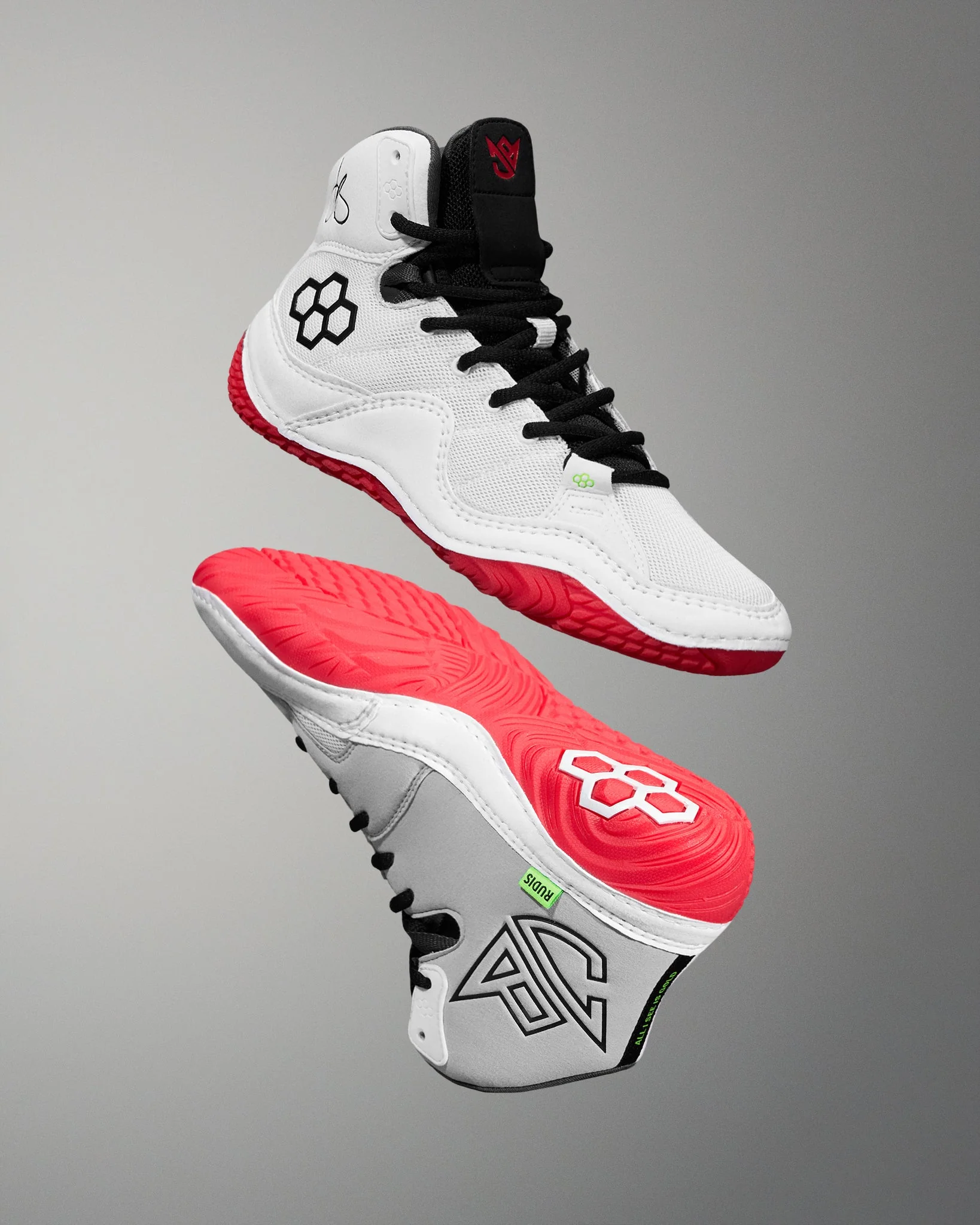 JB1 Adult Wrestling Shoes - White Hot