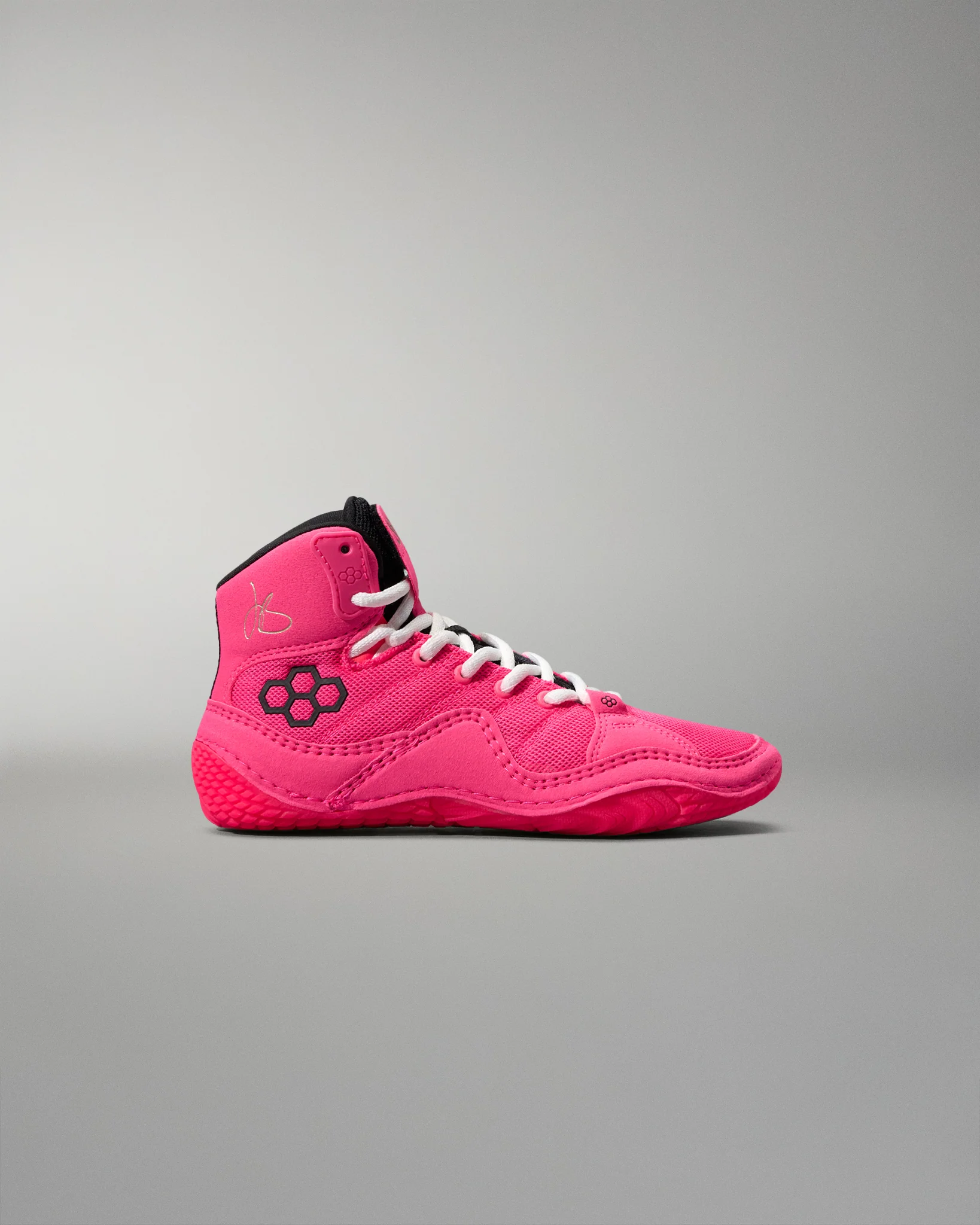 JB1 Youth Wrestling Shoes - Flamingo Pink - Image 3