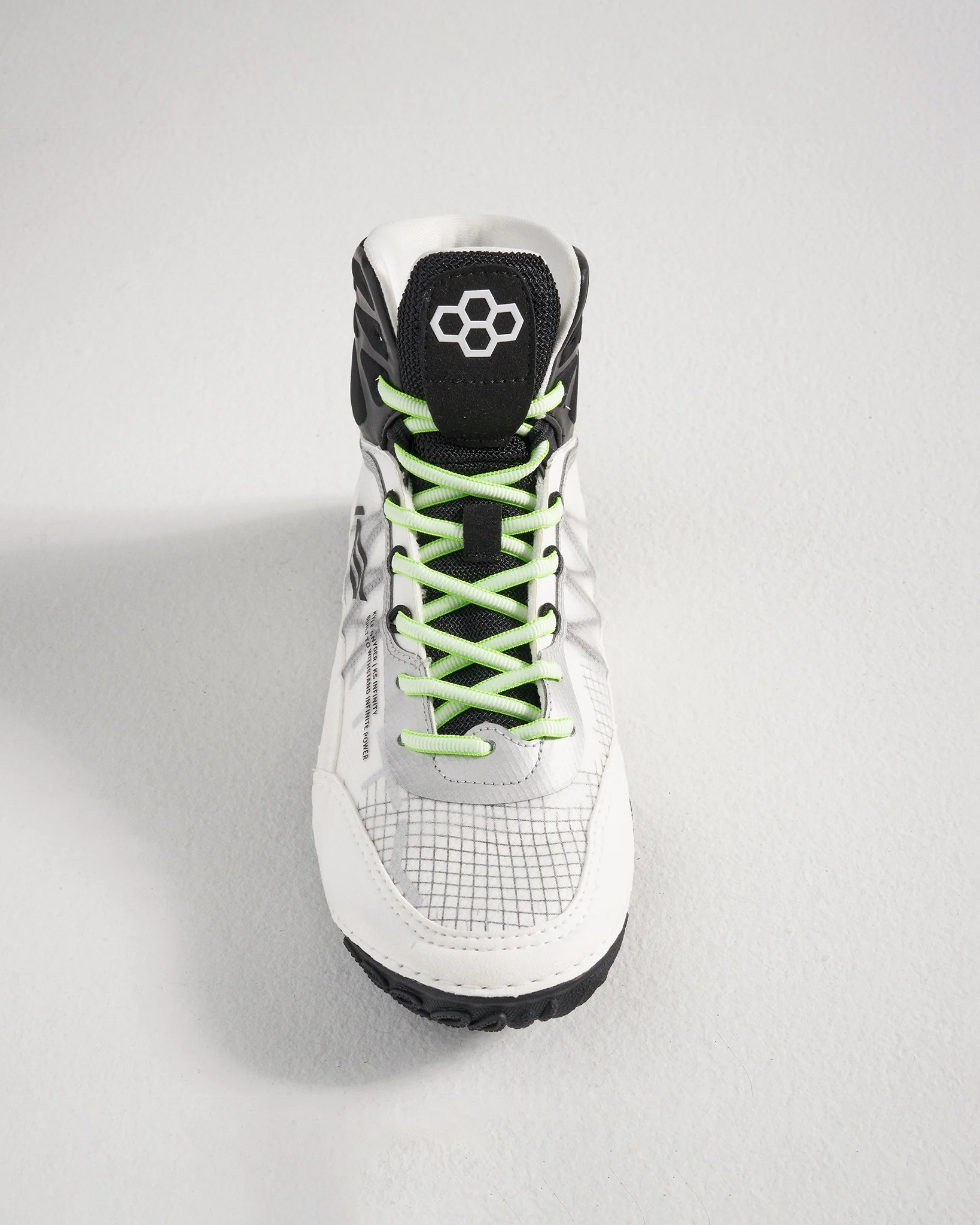 KS Infinity Adult Wrestling Shoes - Yang White/Lime - Image 6