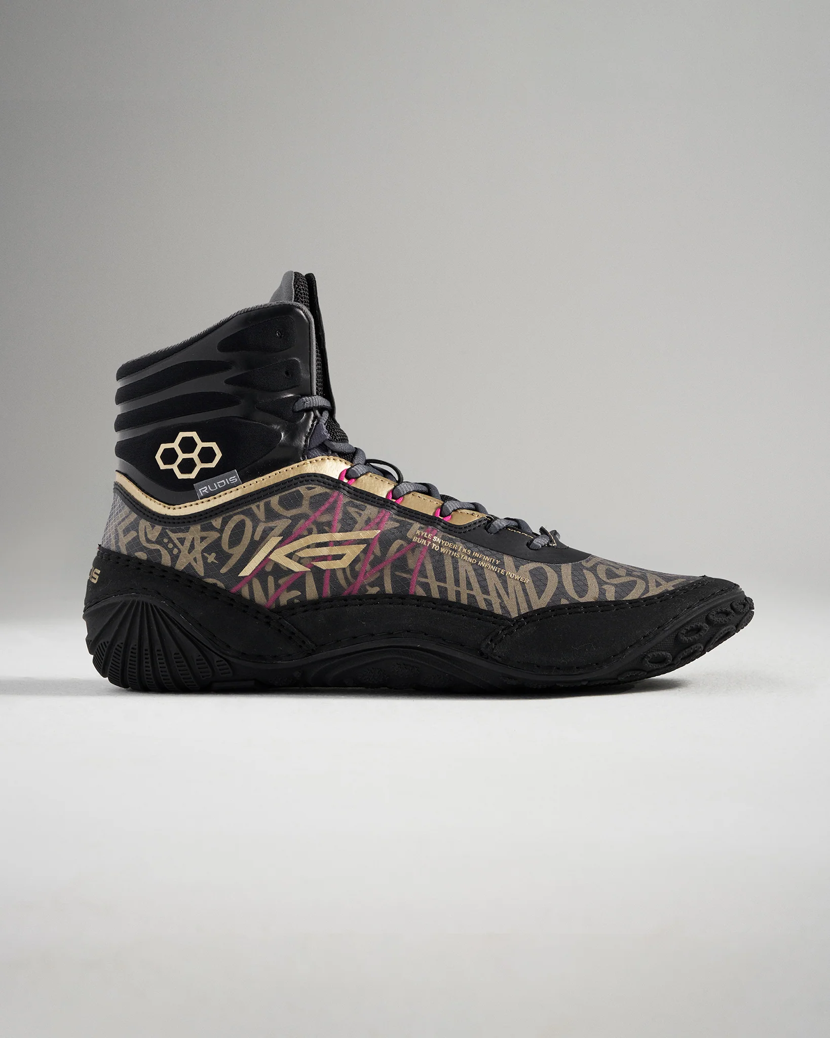 KS Infinity Edge Youth Wrestling Shoes - Black - Image 3