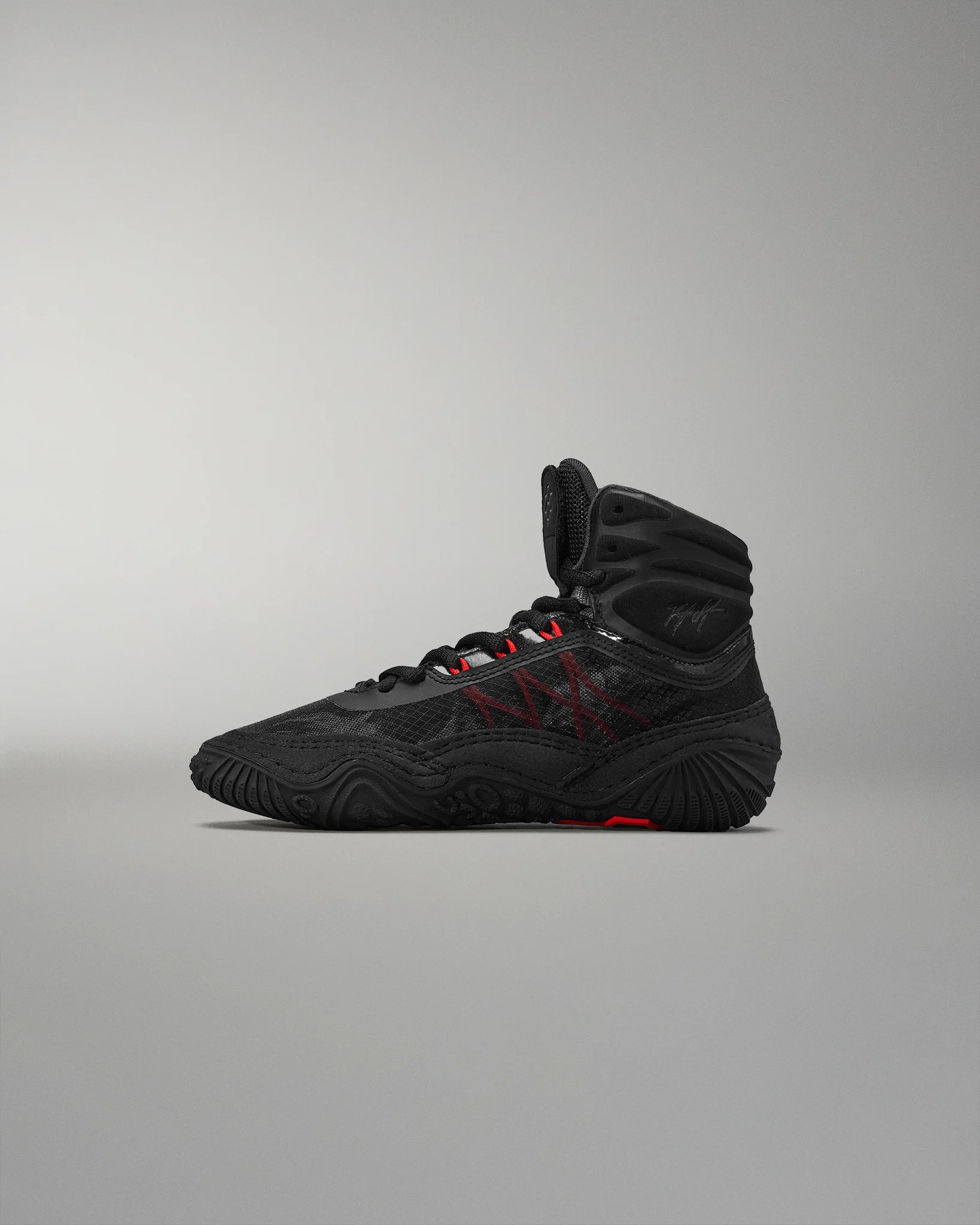 KS Infinity Edge Youth Wrestling Shoes - Carbon Black - Image 3