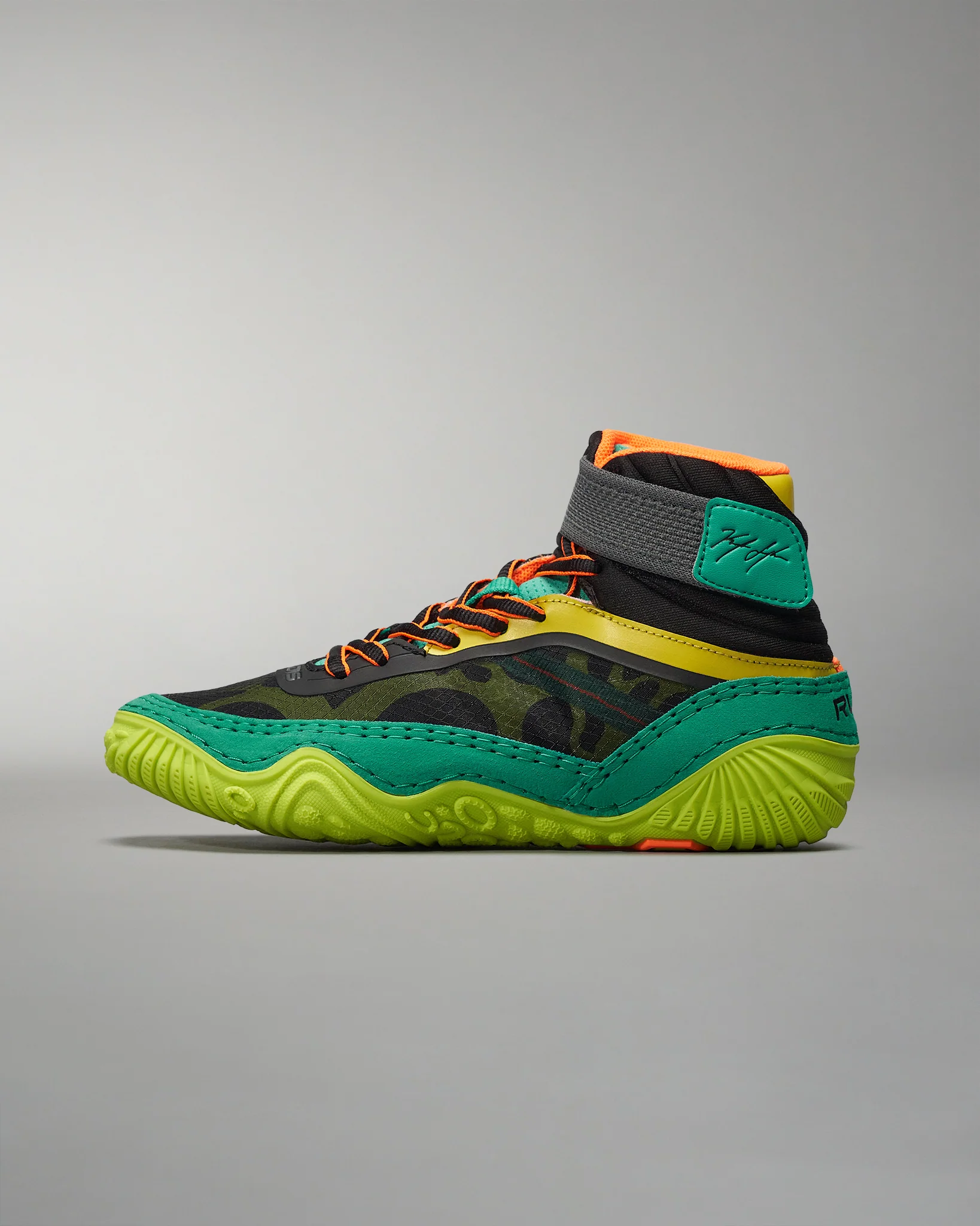 KS Turbine Youth Wrestling Shoes - Poison Green - Image 4