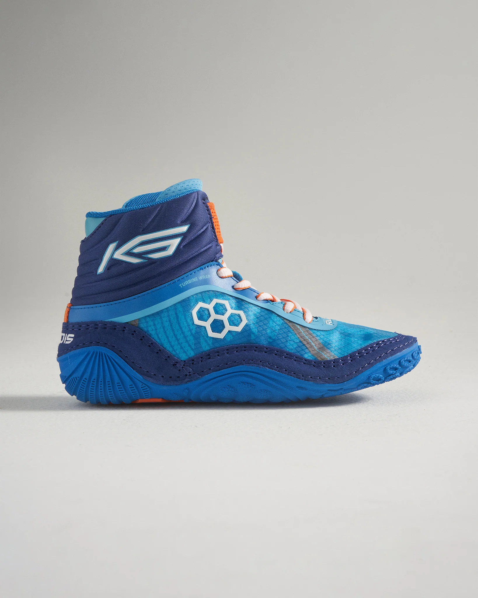 KS Turbine Youth Wrestling Shoes - World Wide Blue - Image 3