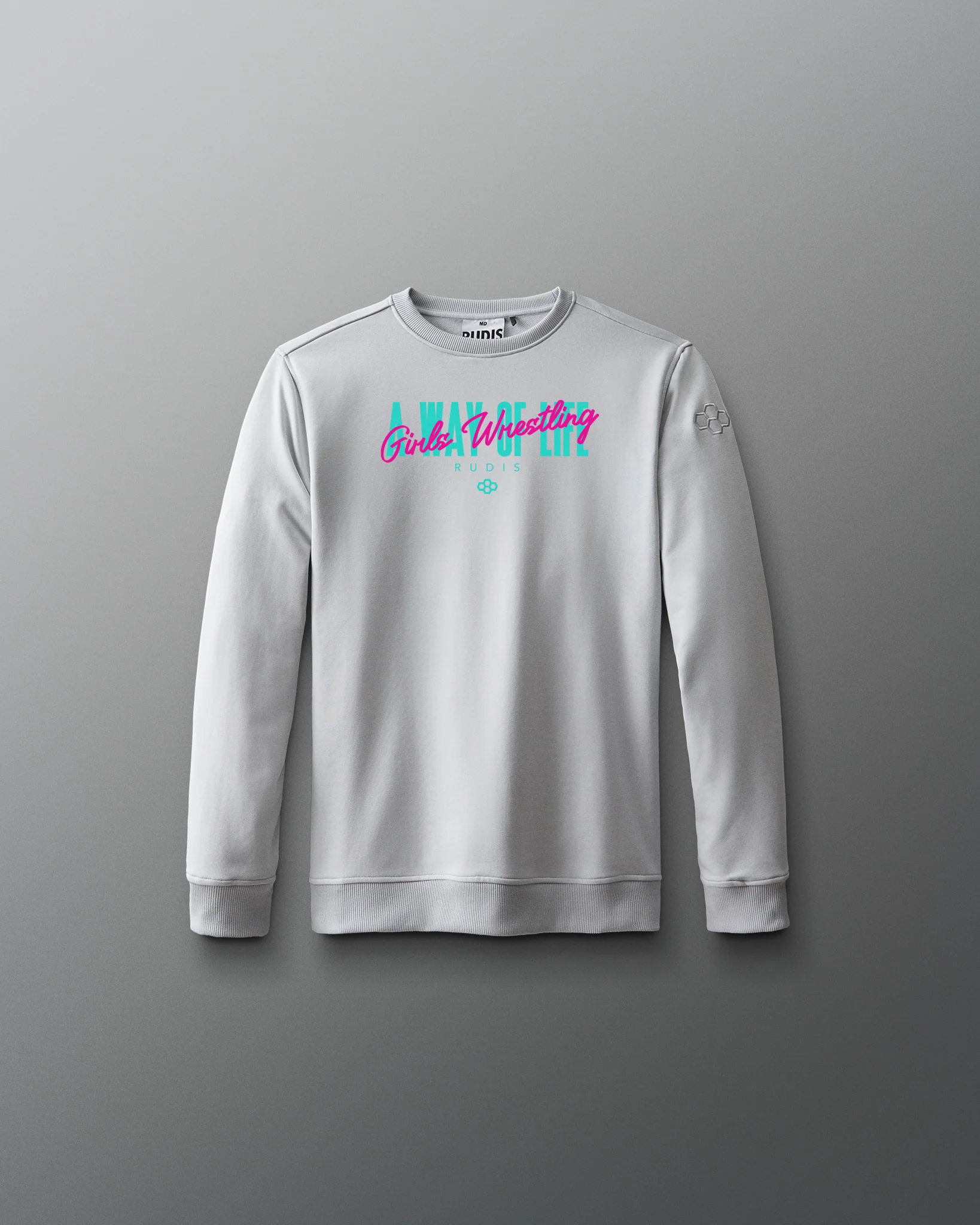 Motto "Girls Wrestling" Youth Elite Terry Crewneck