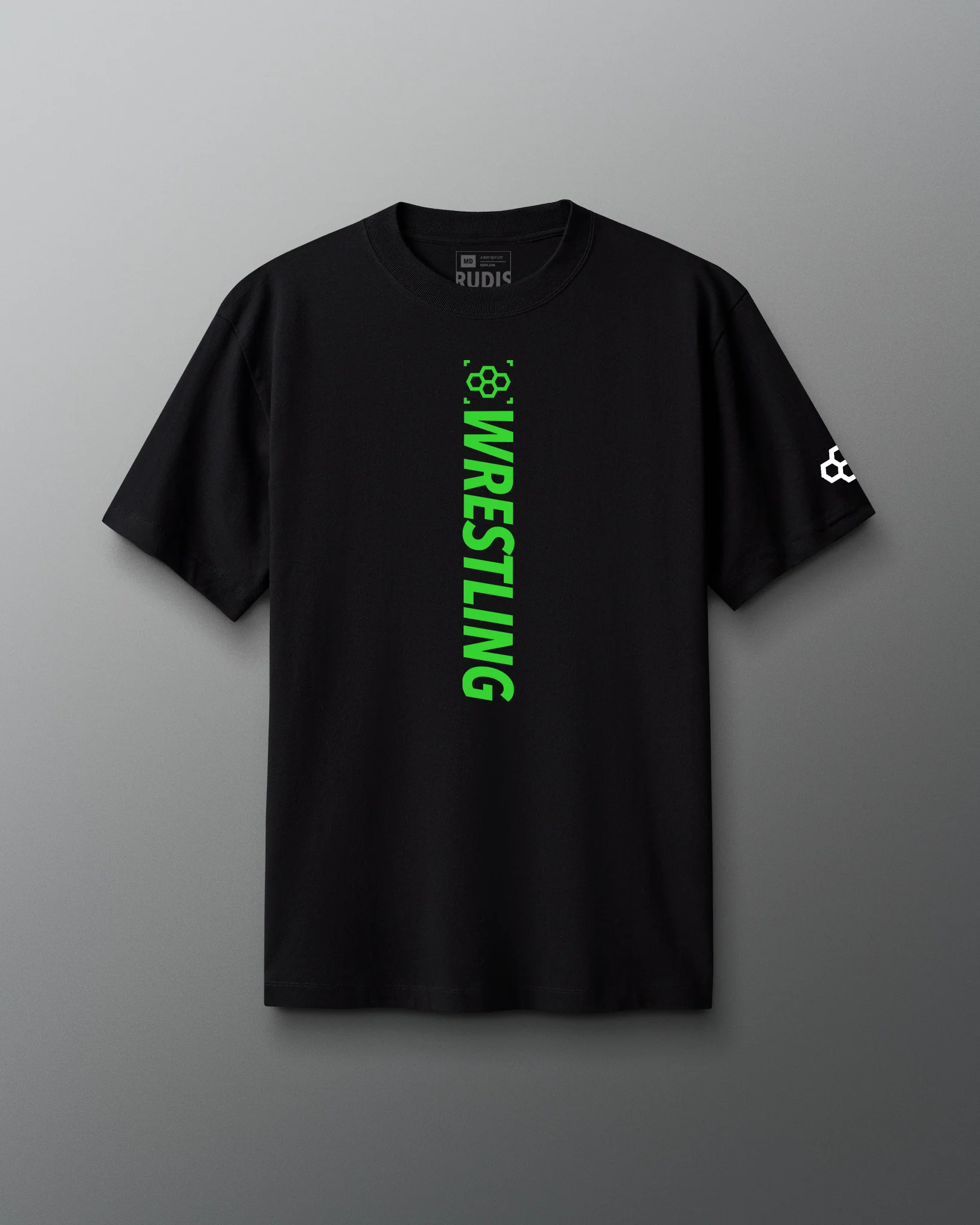 Neon Wrestling Hex Heavyweight T-Shirt - Image 3