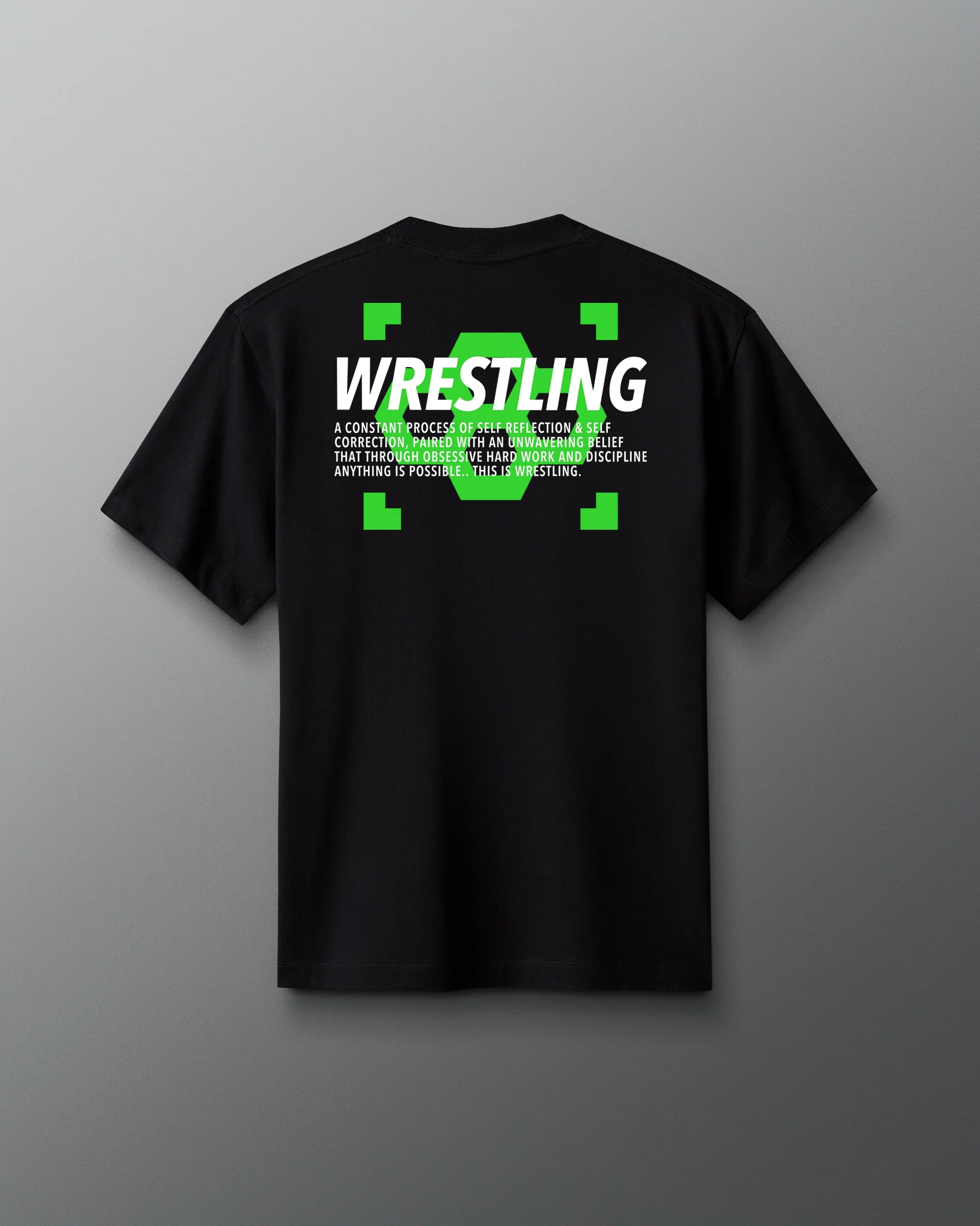 Neon Wrestling Hex Heavyweight T-Shirt - Image 4