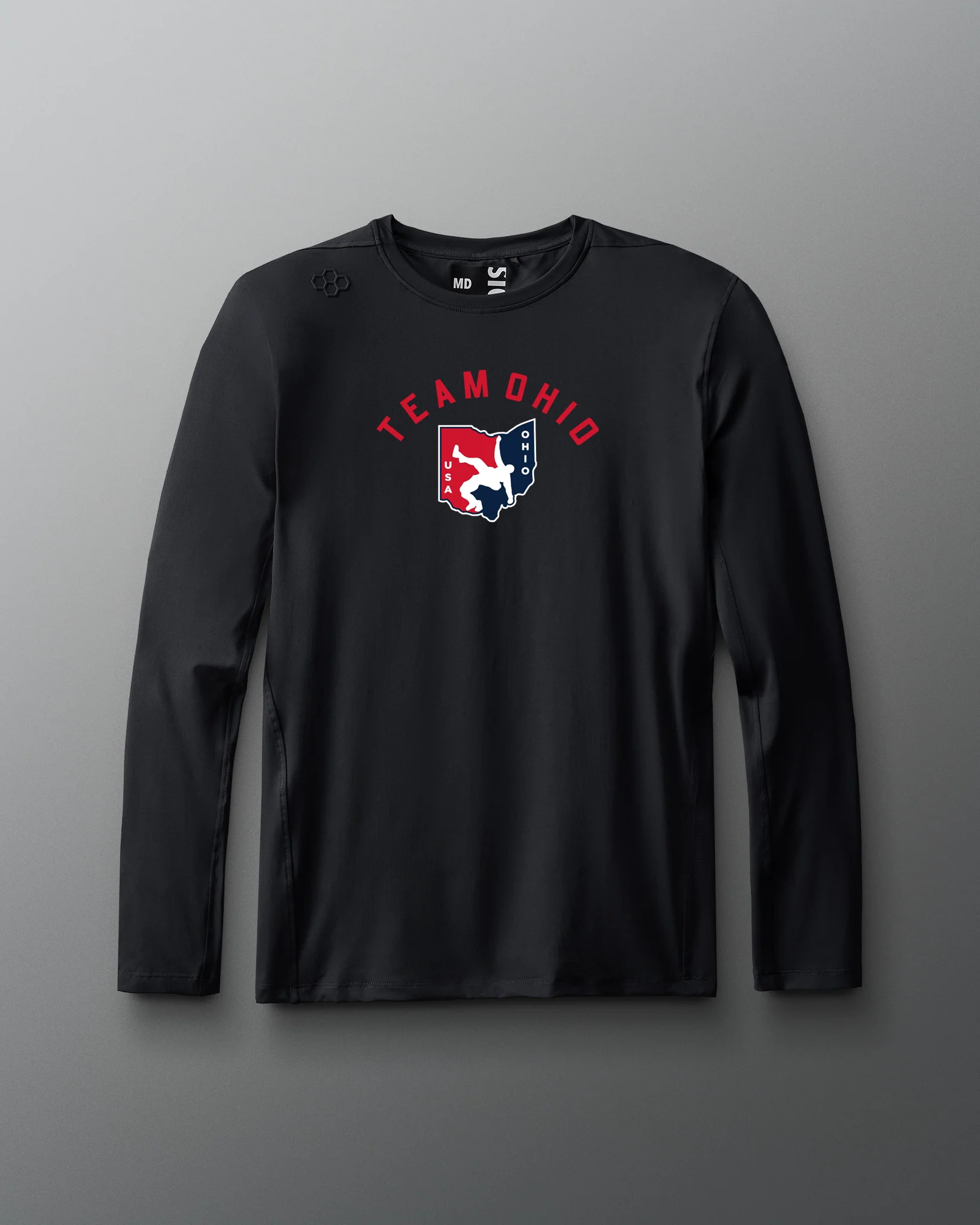 Ohio USA Arch Logo Performance Heather Long Sleeve