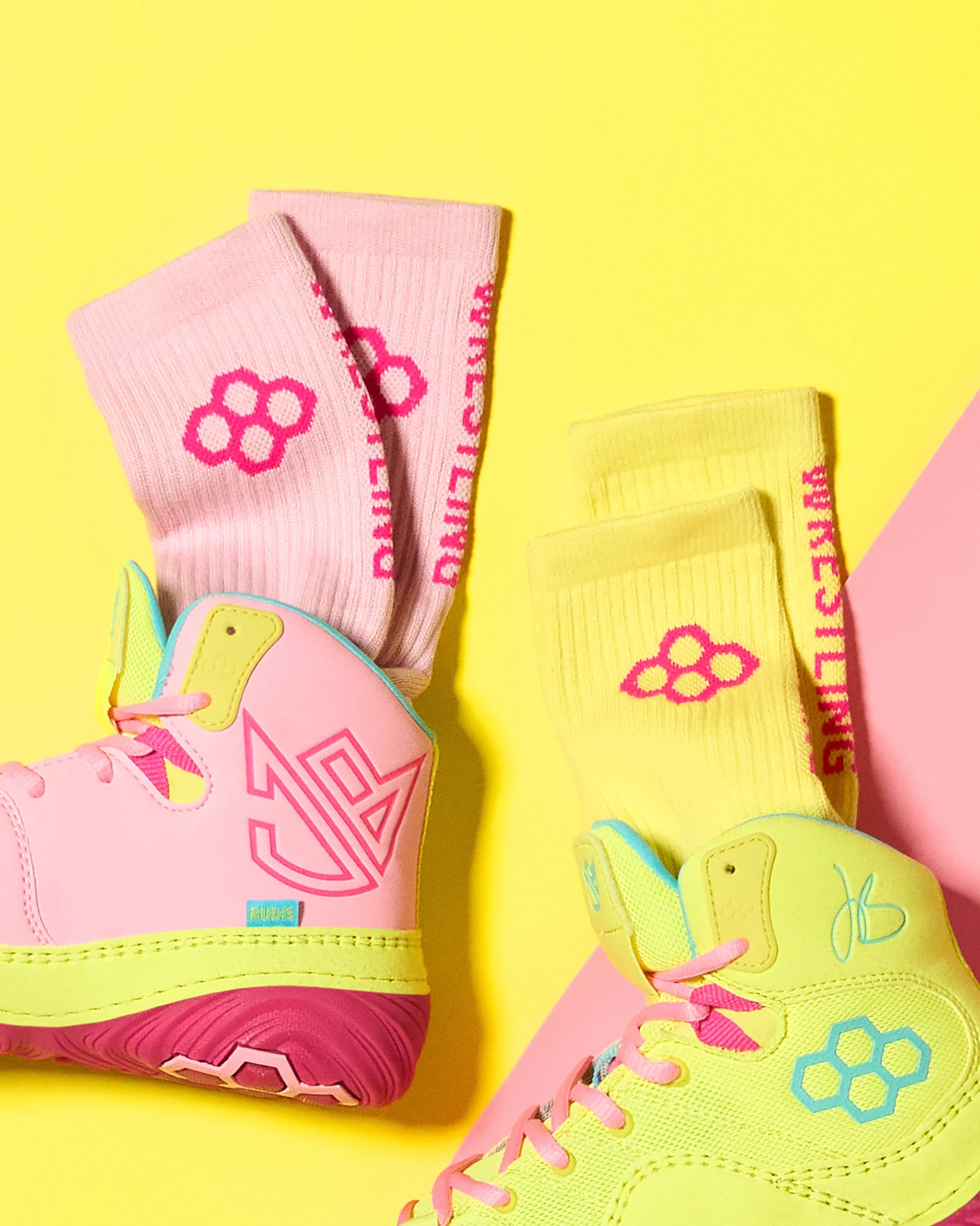 Pink Lemonade Cushion Crew Socks (2 Pair) - Image 2