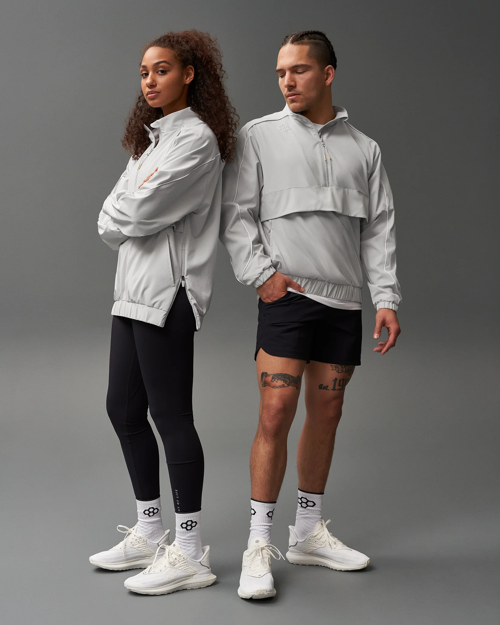 RUDIS 1/4 Zip Windbreaker - Lunar Gray - Image 2