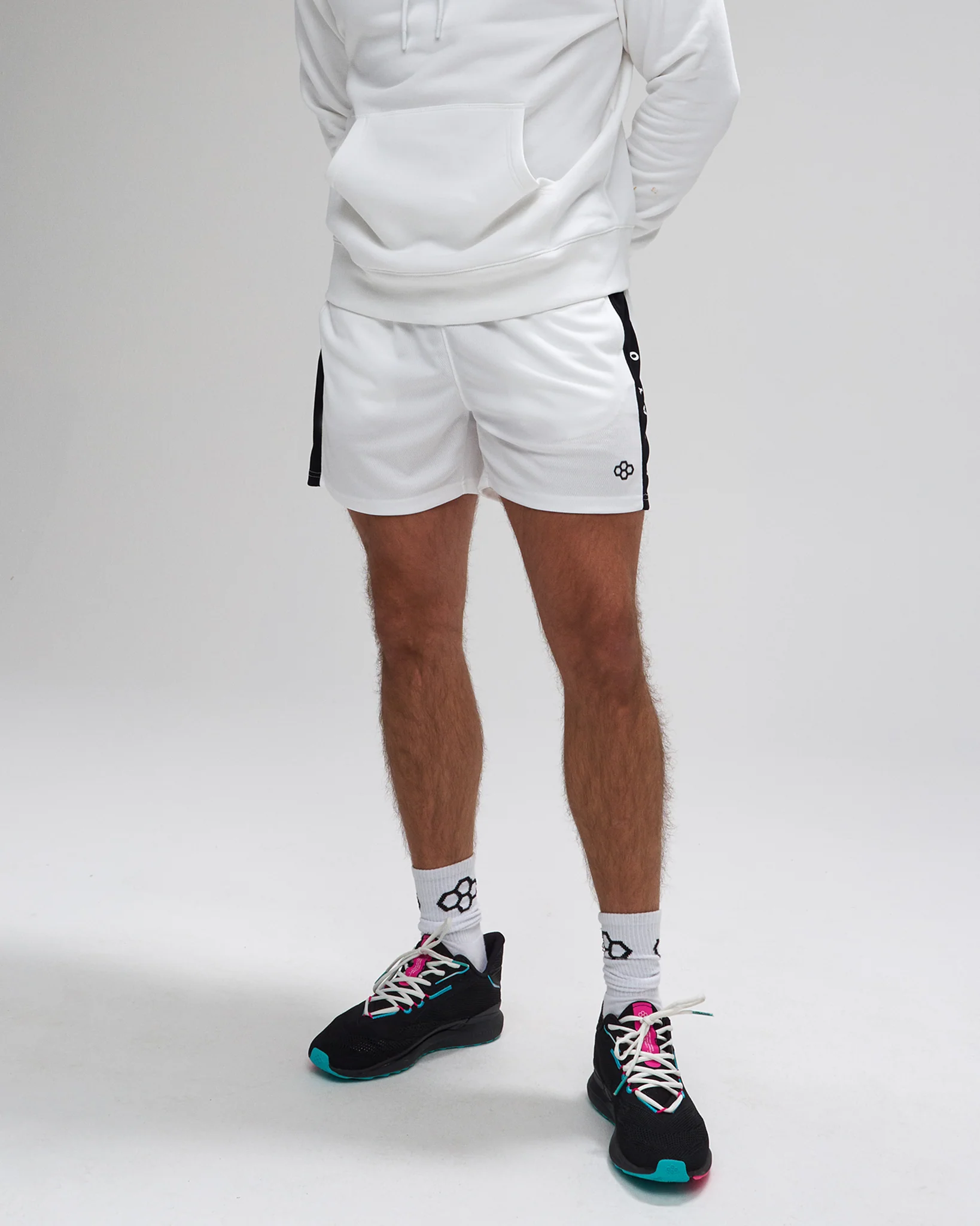 RUDIS 5" Panel Mesh Short - White/Black