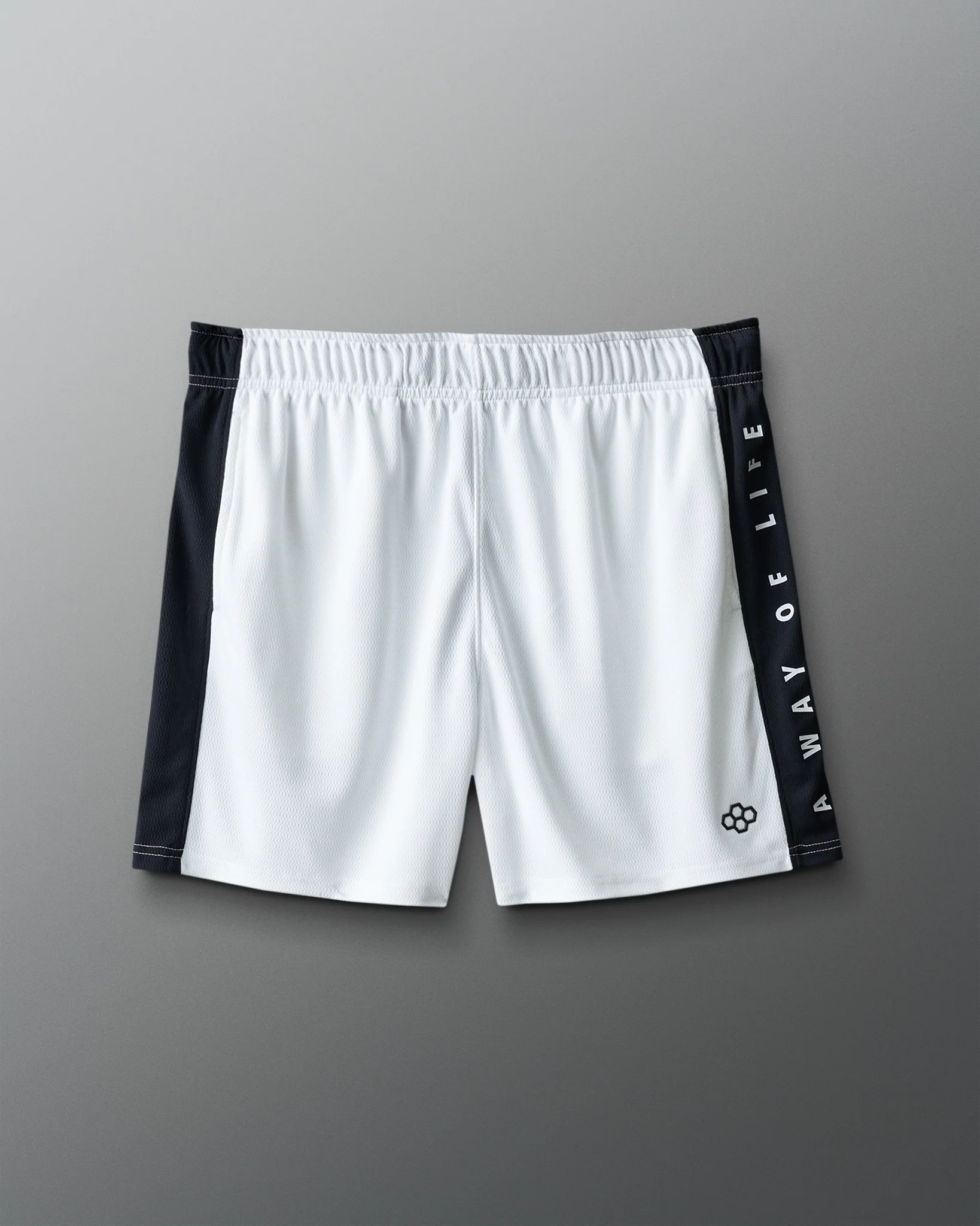 RUDIS 5" Panel Mesh Short - White/Black - Image 2
