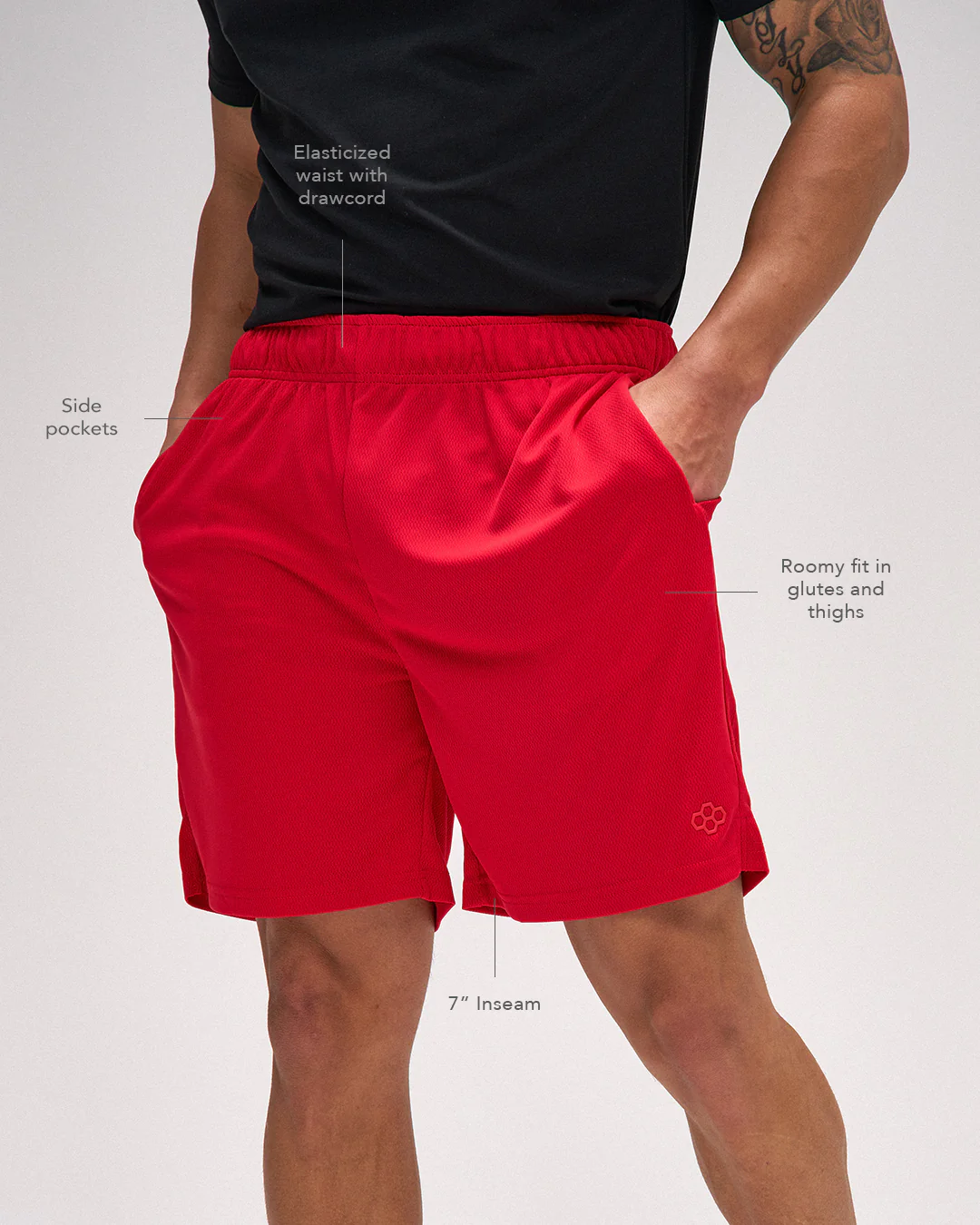 RUDIS 7" Mesh Shorts - Black - Image 13