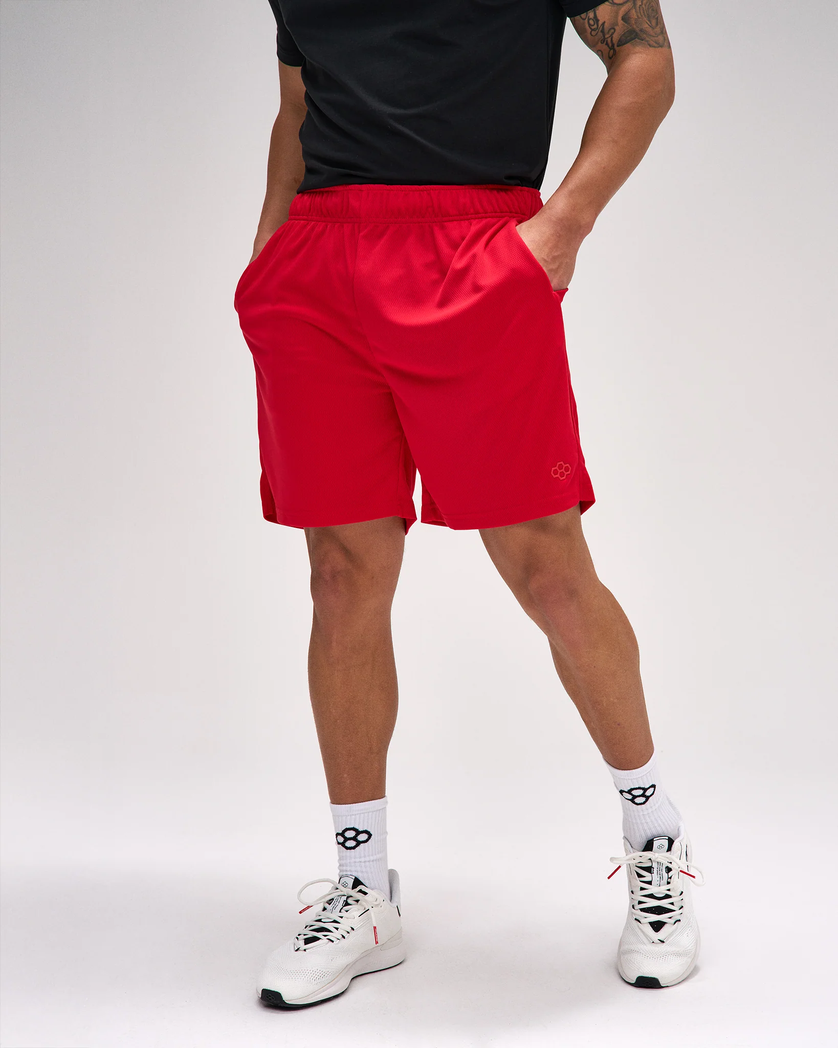 RUDIS 7" Mesh Shorts - Red