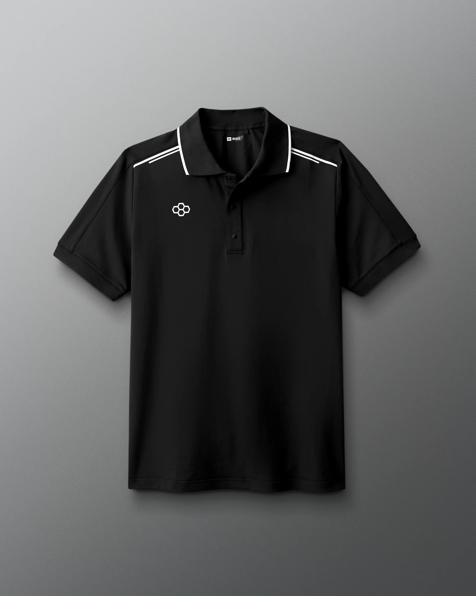 RUDIS Chronicle Elite Snap Polo - Black