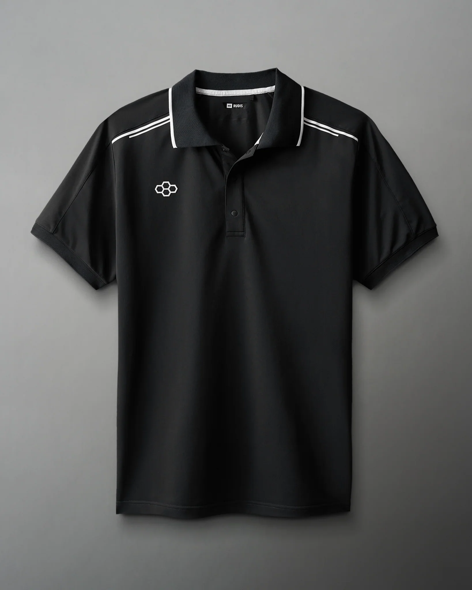 RUDIS Chronicle Elite Snap Polo - Black