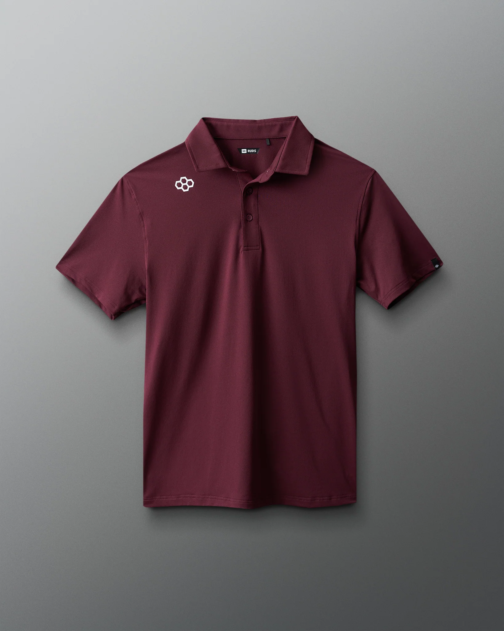 RUDIS Classic Performance Hex Polo - Maroon