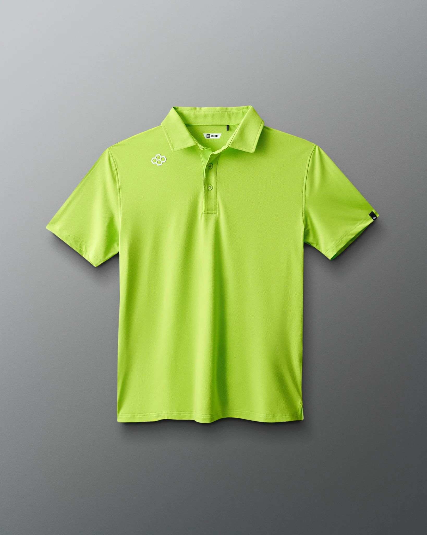 RUDIS Classic Performance Hex Polo - Neon Green