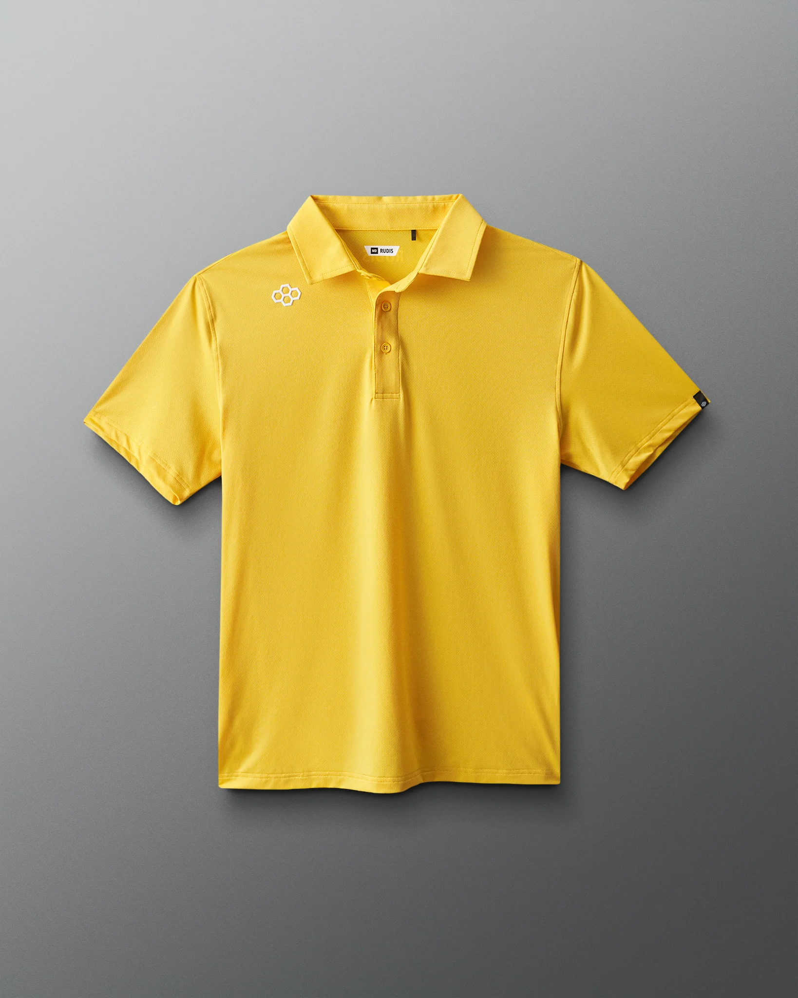 RUDIS Classic Performance Hex Polo - Yellow