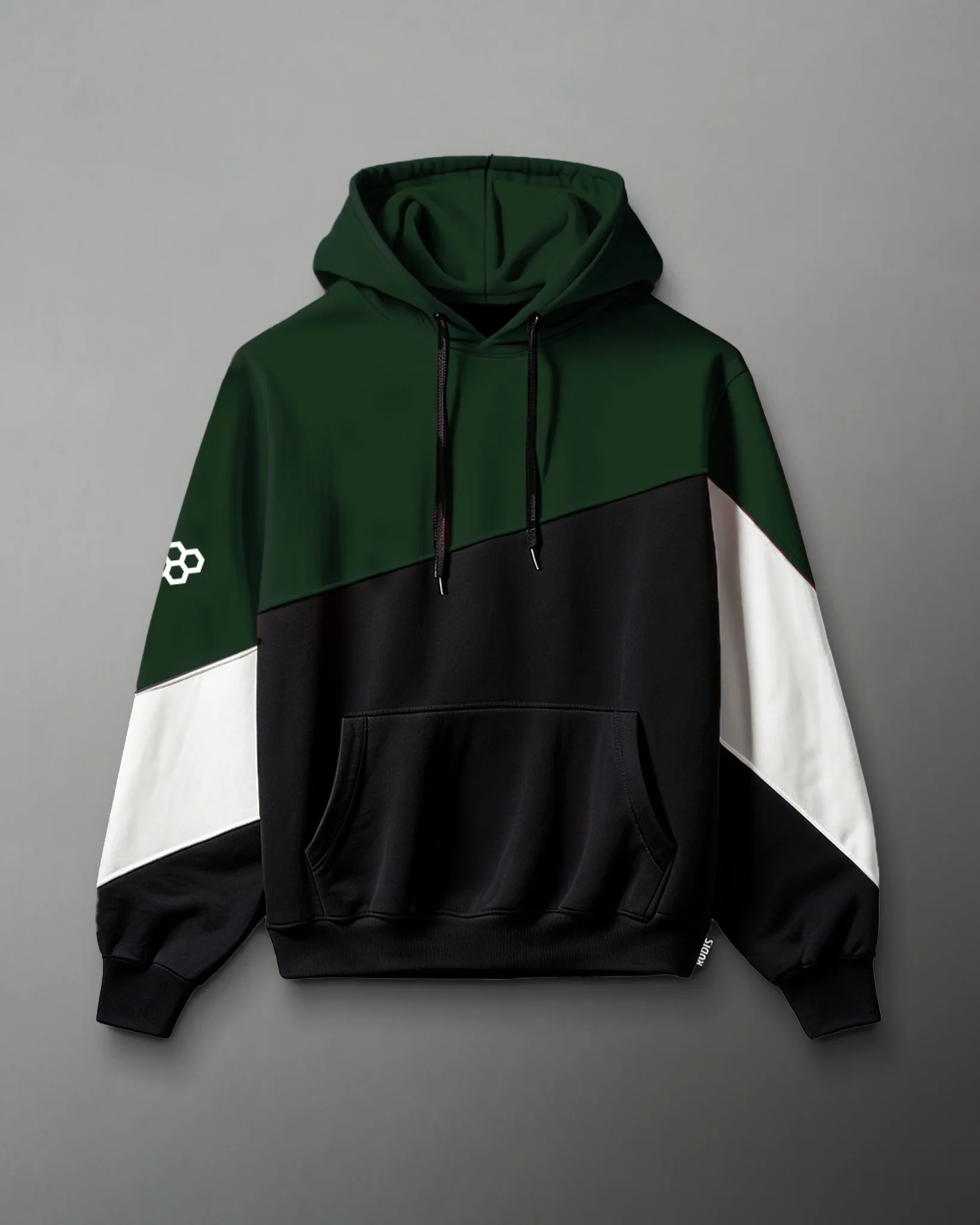 RUDIS Colorblock Hoodie - Black/Emerald