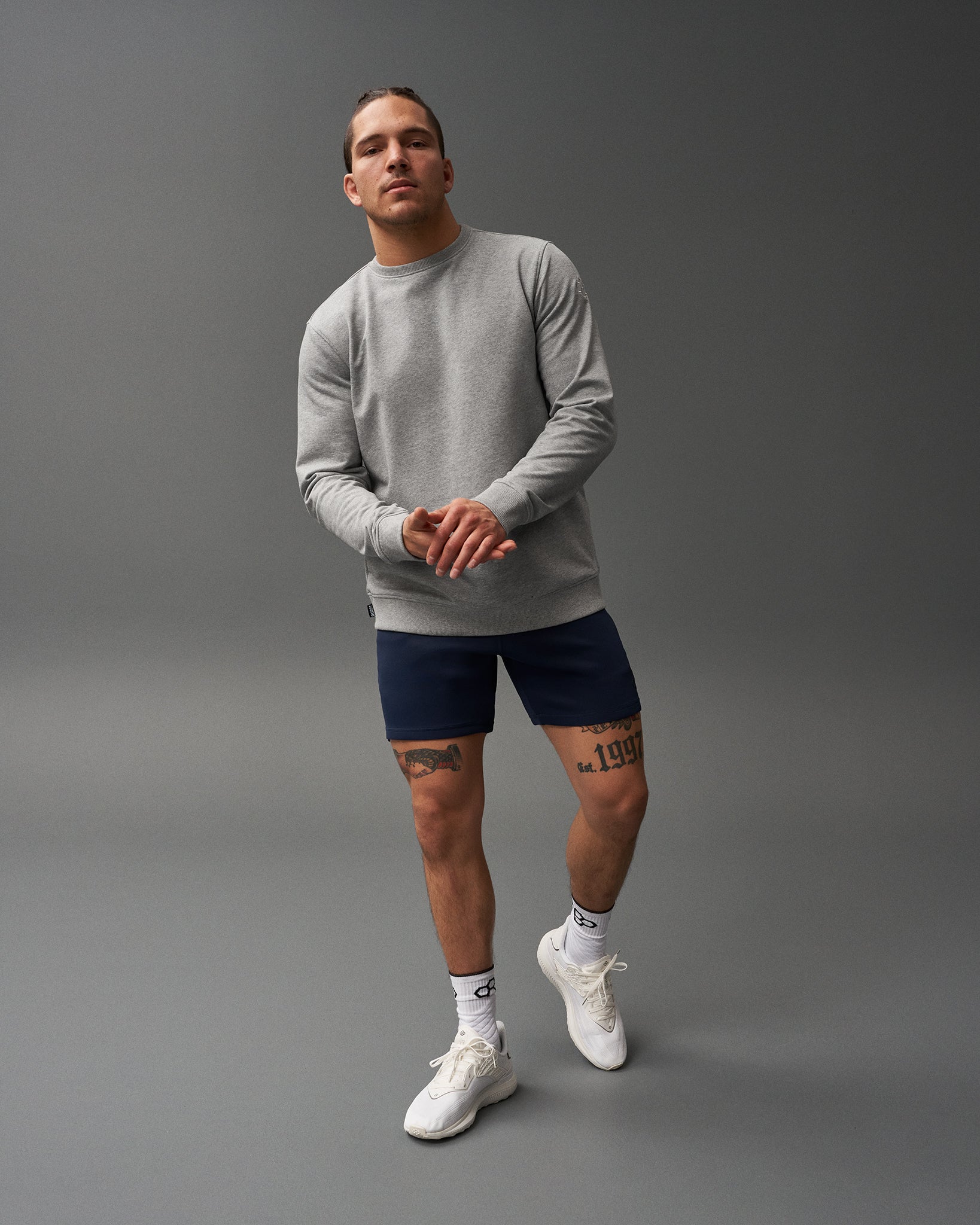 RUDIS Elite Terry Crewneck - Athletic Heather Gray - Image 3