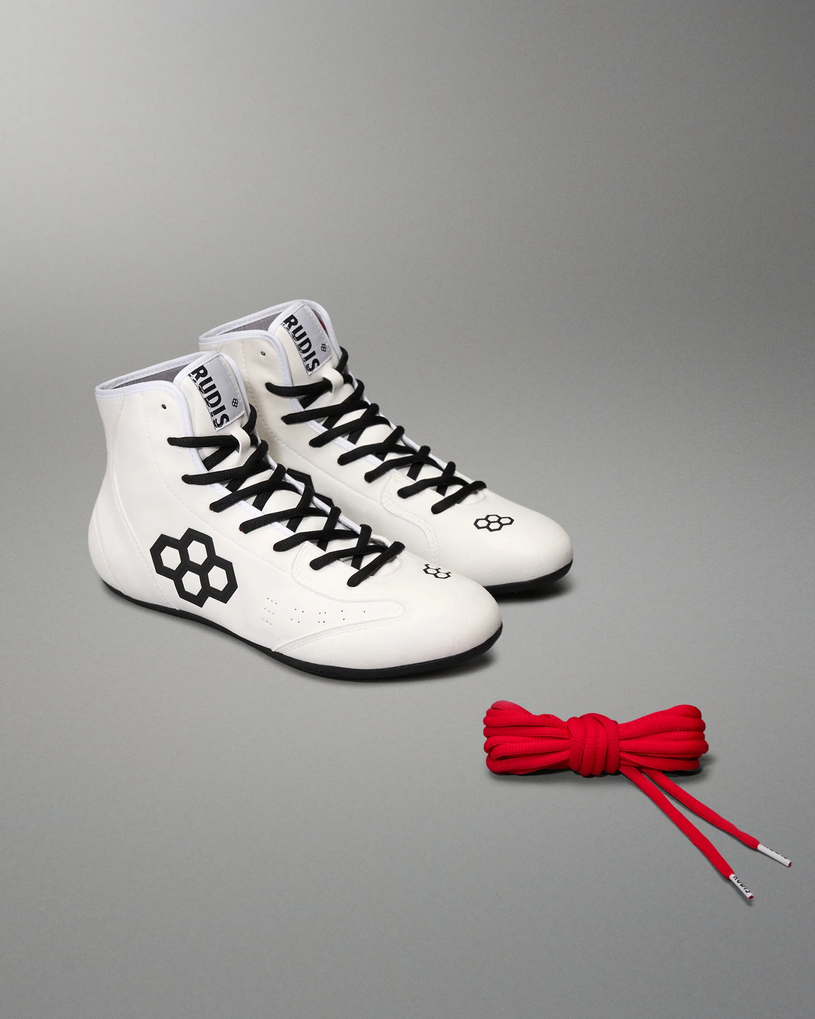 RUDIS International Adult Wrestling Shoes - White/Black - Image 9