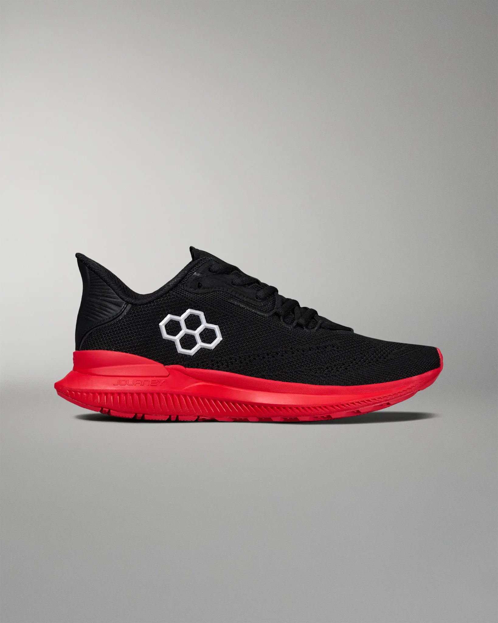 RUDIS Journey Knit Adult Training Shoes - Black/Red - Image 3