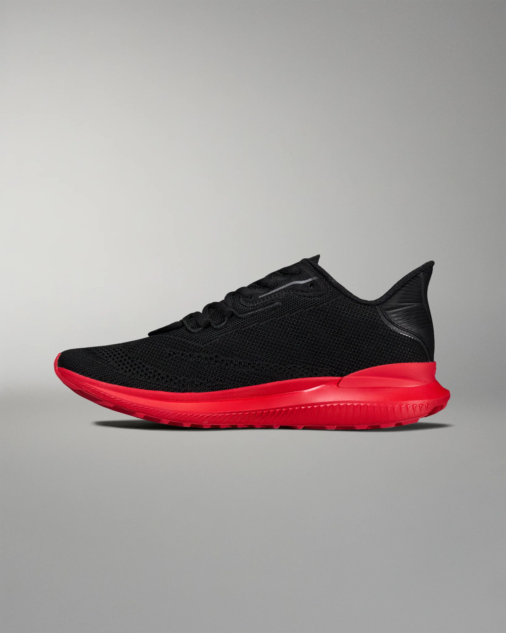 RUDIS Journey Knit Adult Training Shoes - Black/Red - Image 4