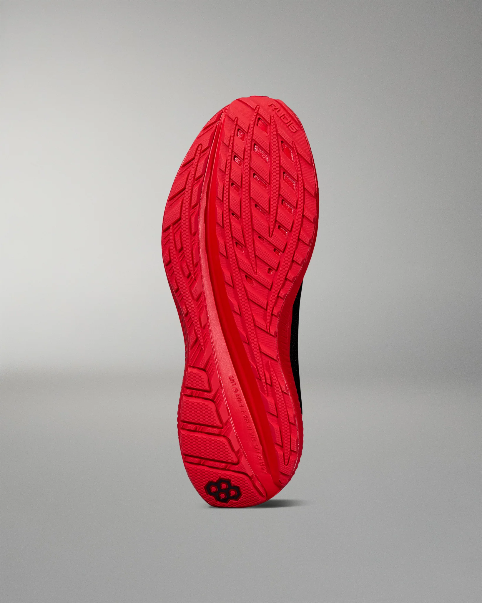 RUDIS Journey Knit Adult Training Shoes - Black/Red - Image 5