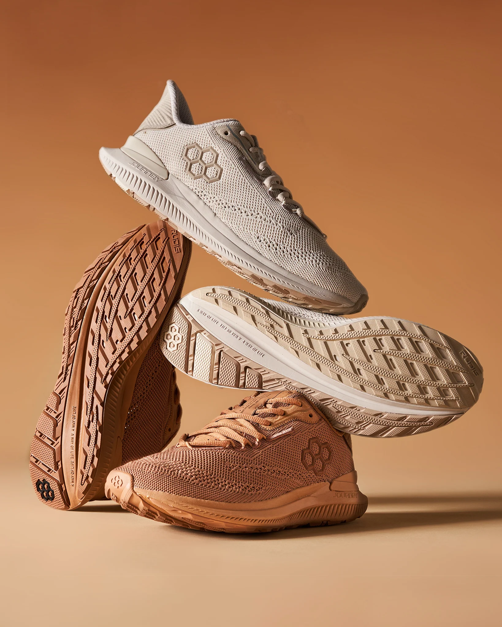 RUDIS Journey Knit Adult Training Shoes - Camel - Image 2