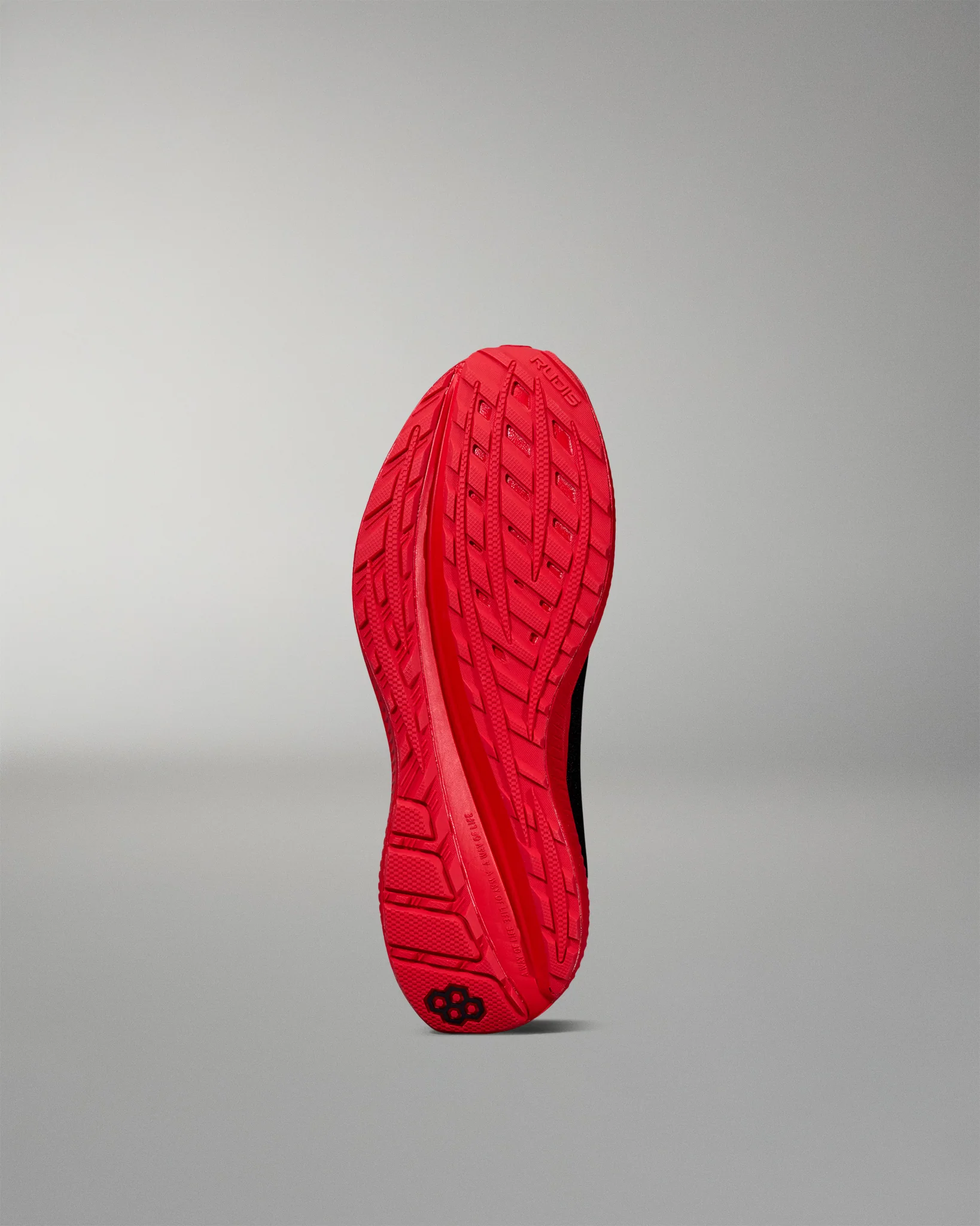 RUDIS Journey Knit Youth Training Shoes - Black/Red - Image 4