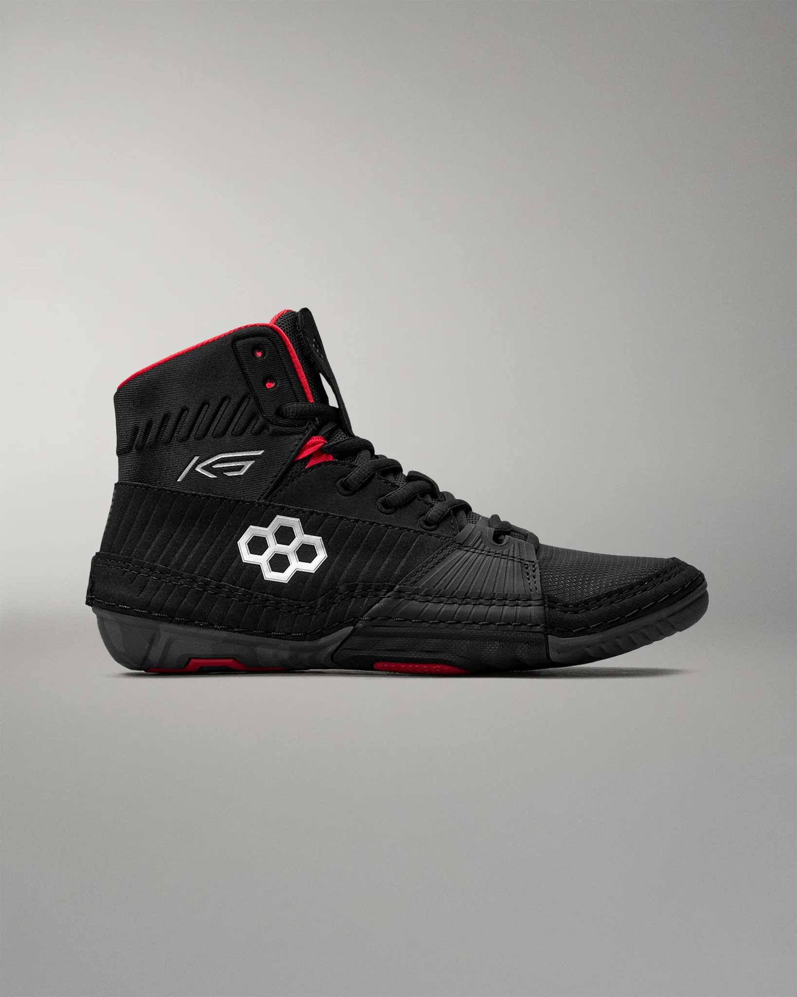 RUDIS KS Power Adult Wrestling Shoes - Black/Red - Image 3