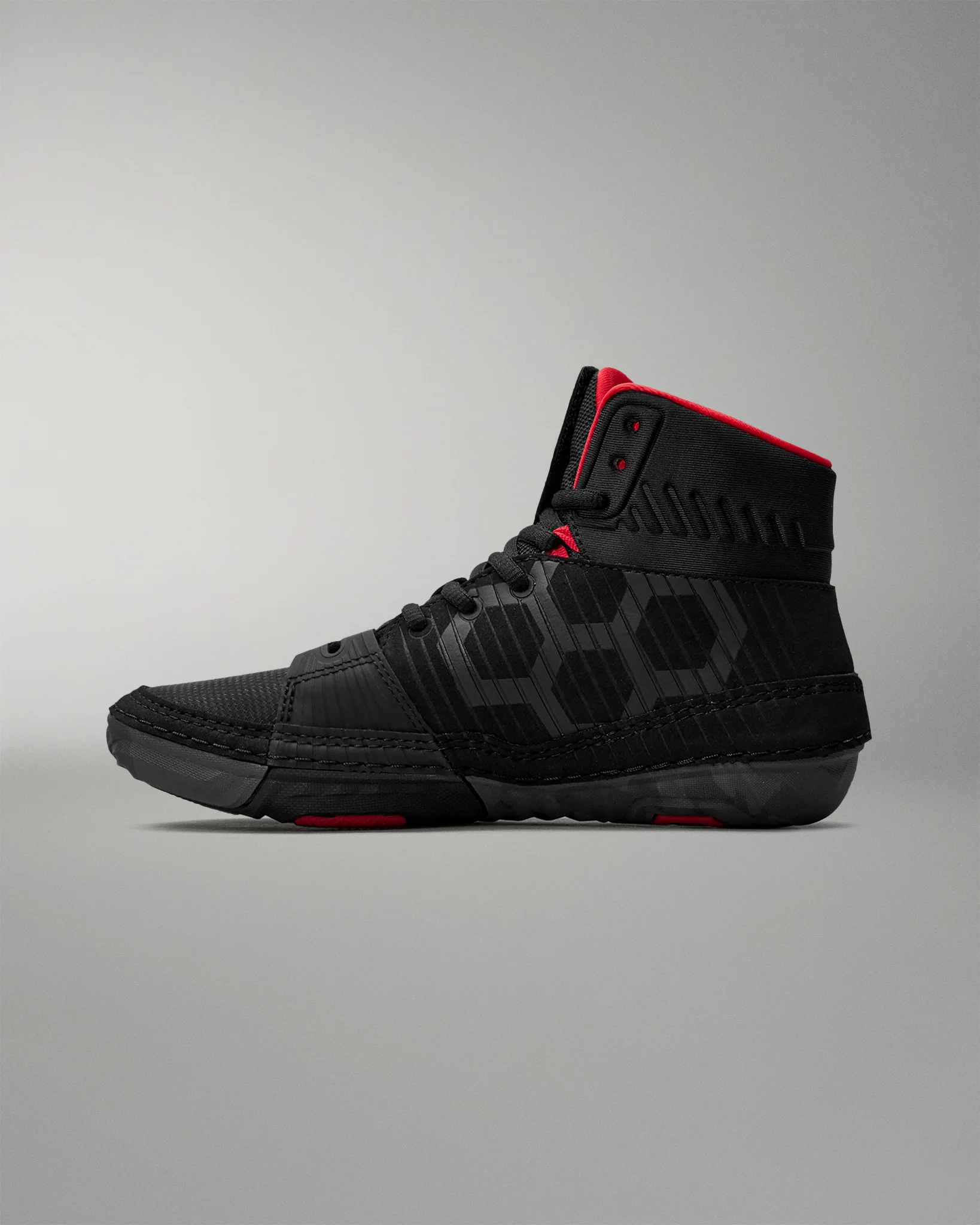 RUDIS KS Power Adult Wrestling Shoes - Black/Red - Image 4