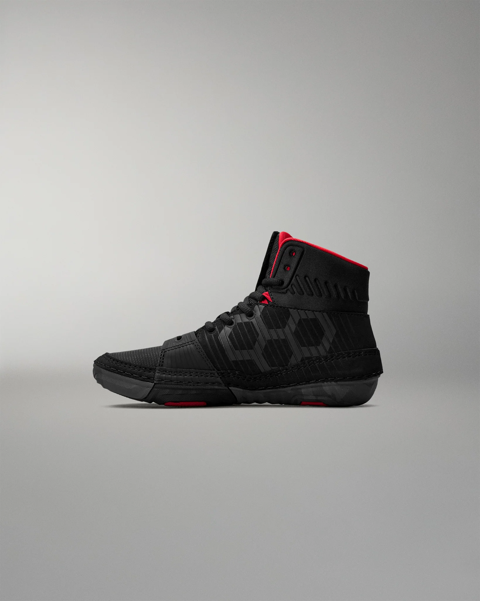 RUDIS KS Power Youth Wrestling Shoes - Black/Red - Image 3