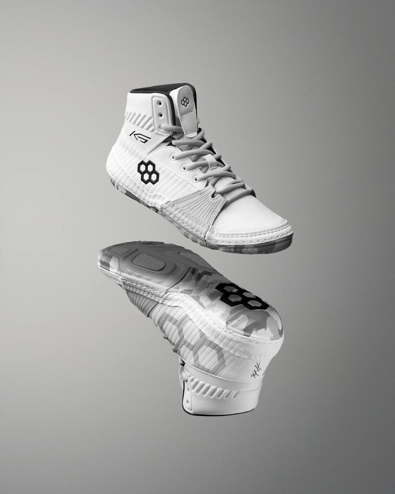 RUDIS KS Power Youth Wrestling Shoes - White/Camo