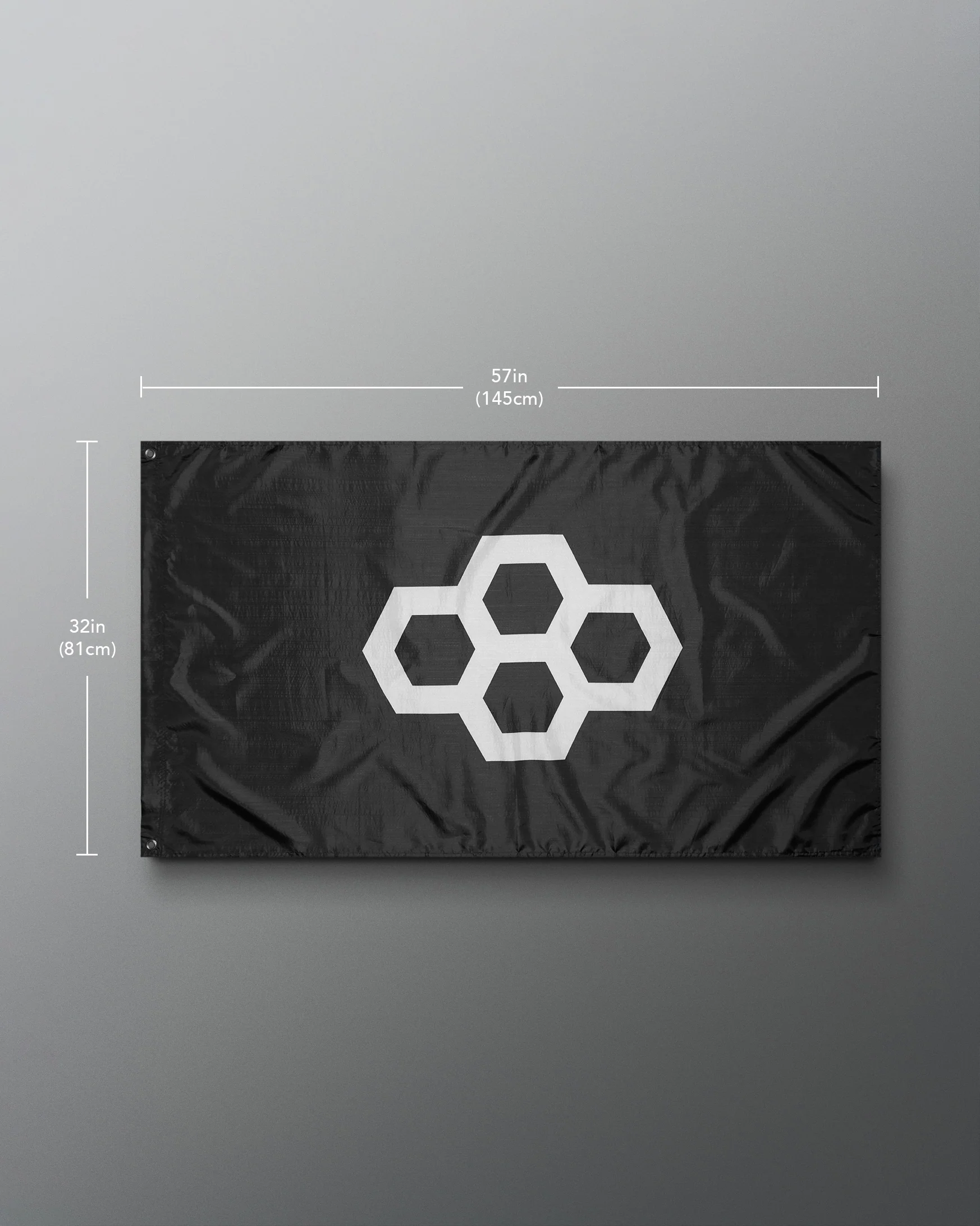 RUDIS Logo Flag - Black